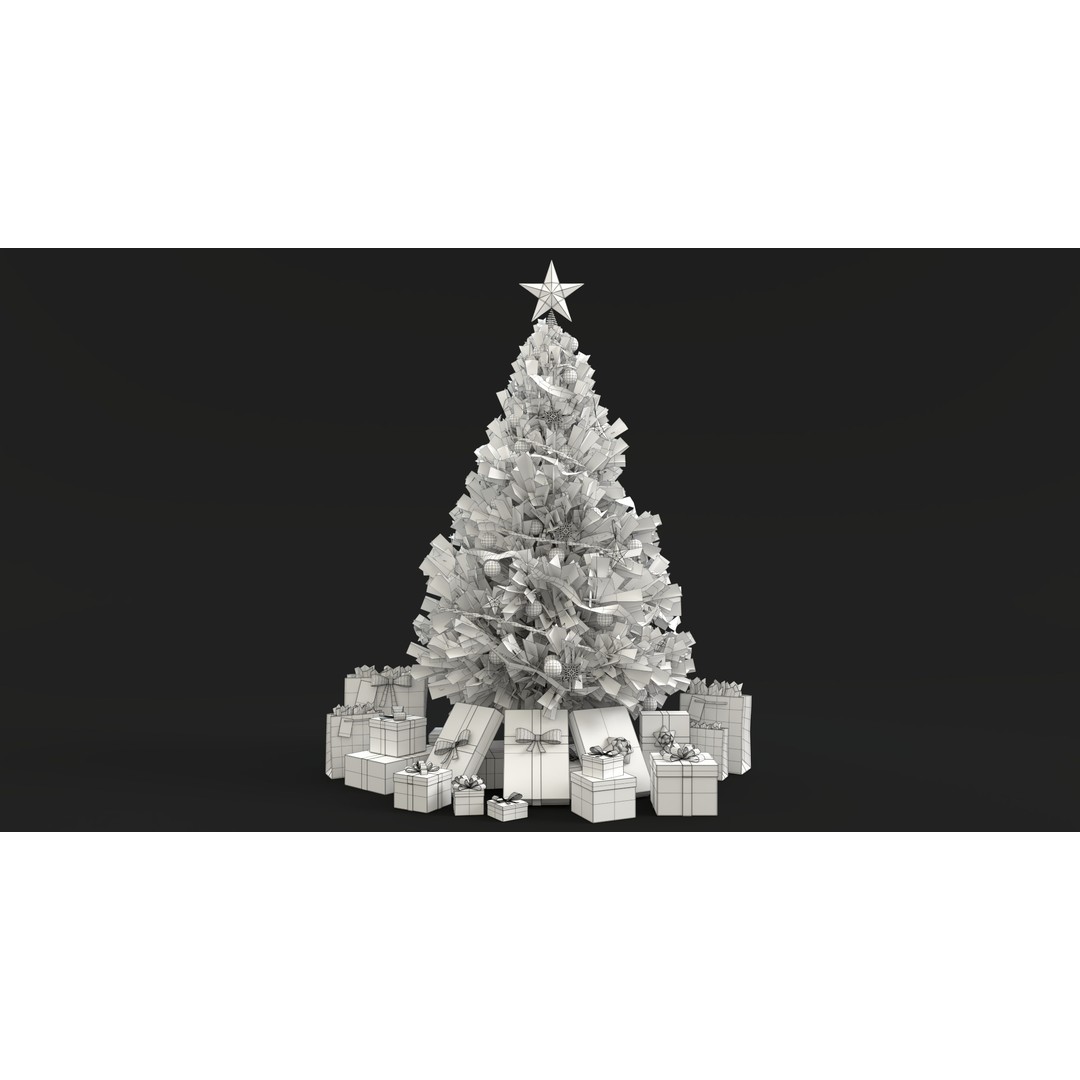 Christmas Tree 3D Model – PBR Textured Game Asset, Blender - View 16