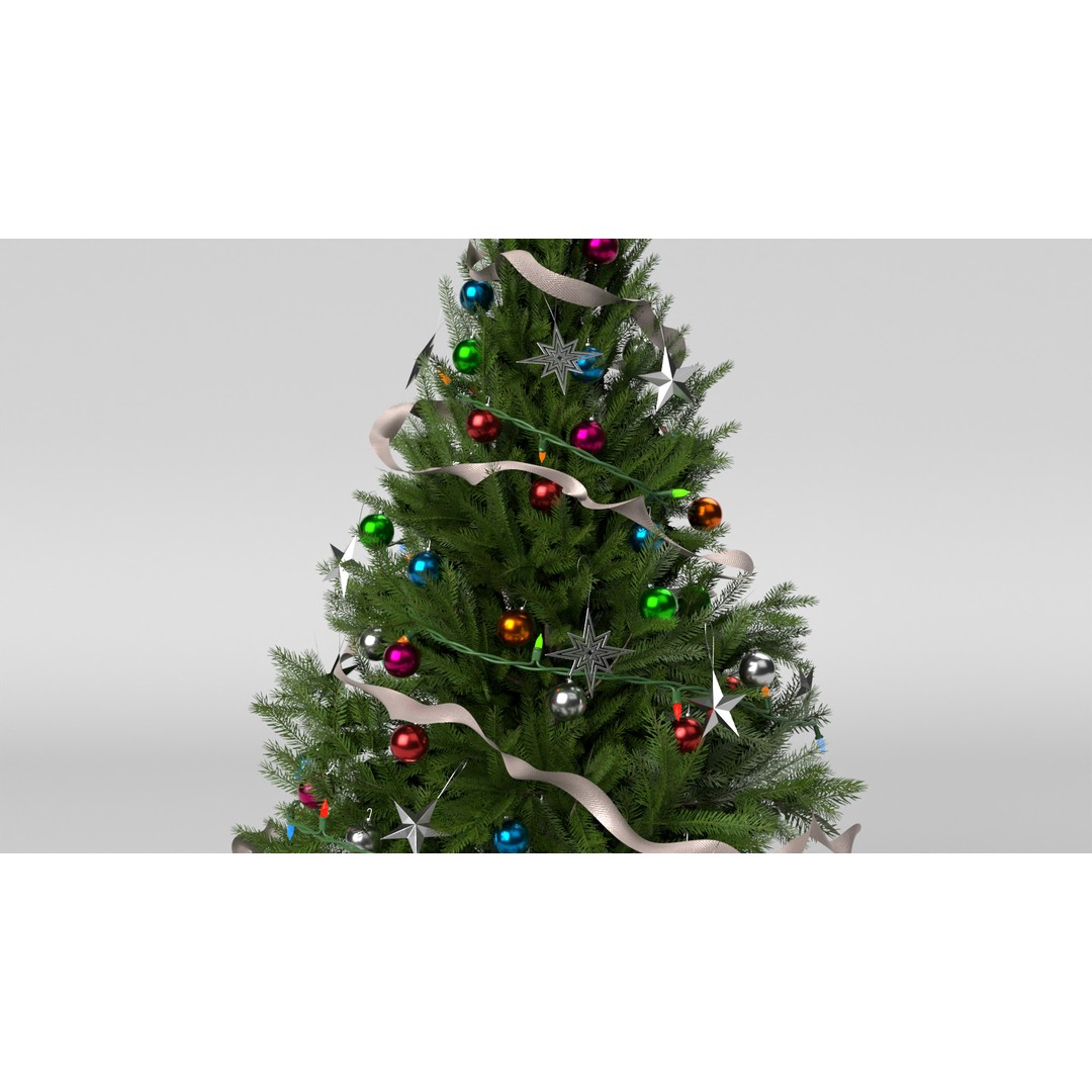 Christmas Tree 3D Model – PBR Textured Game Asset, Blender - View 4