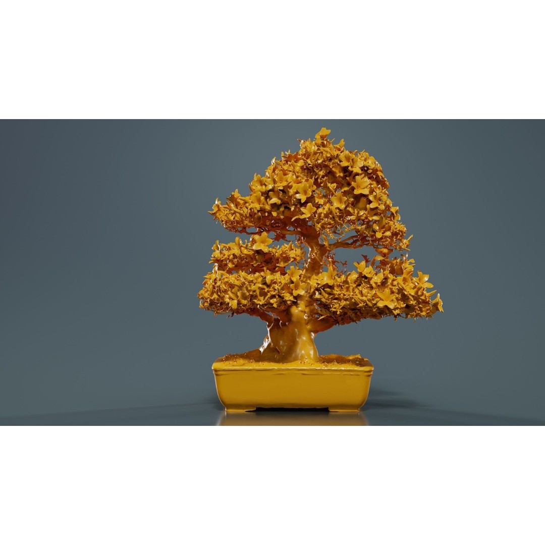 Satsuki Azalea Bonsai Tree 3D Model – Low Poly Game Asset, FBX, PBR - View 15