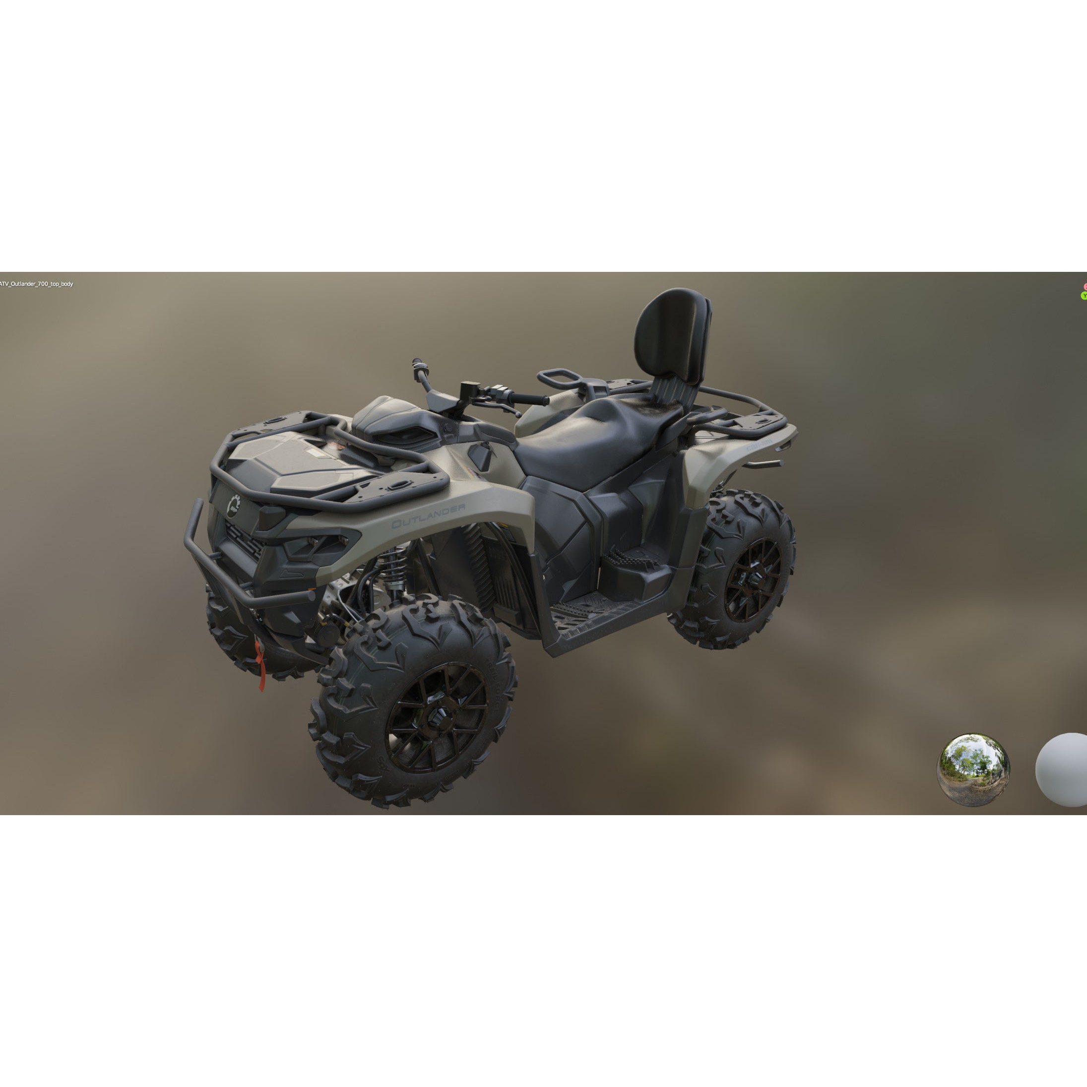 Can-Am Outlander 700 XT - Game-Ready 3D Model - View 21