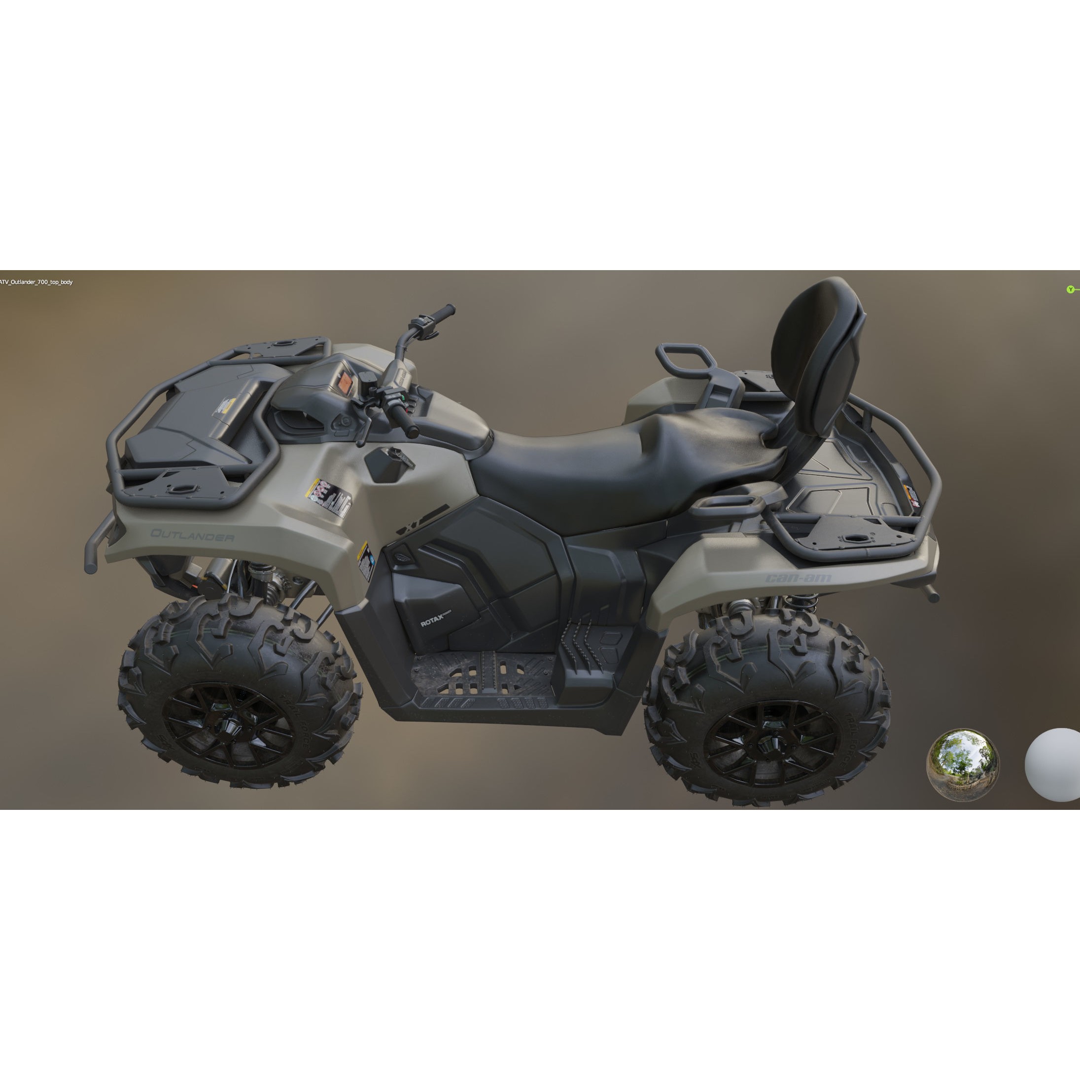 Can-Am Outlander 700 XT - Game-Ready 3D Model - View 23