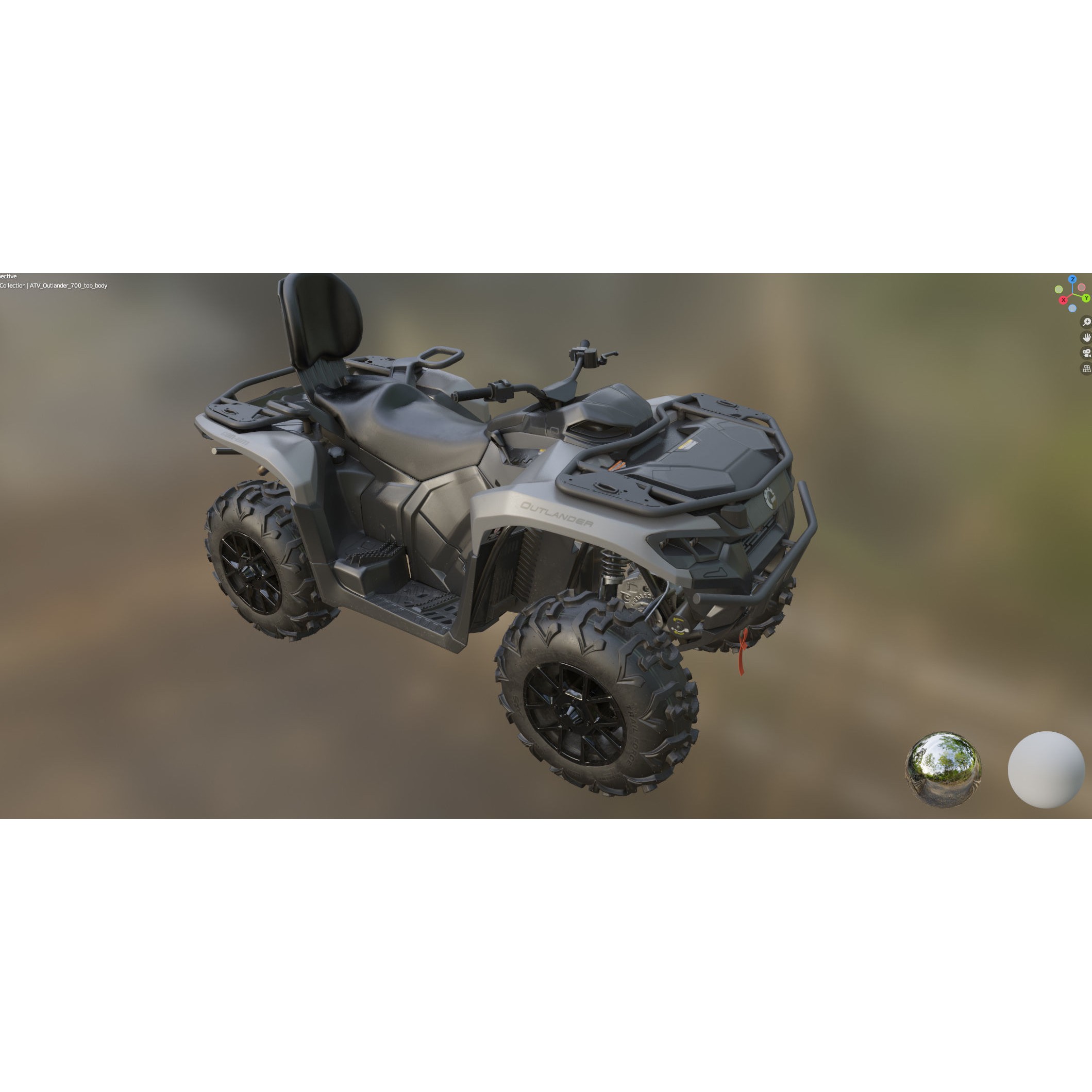 Can-Am Outlander 700 XT - Game-Ready 3D Model - View 27