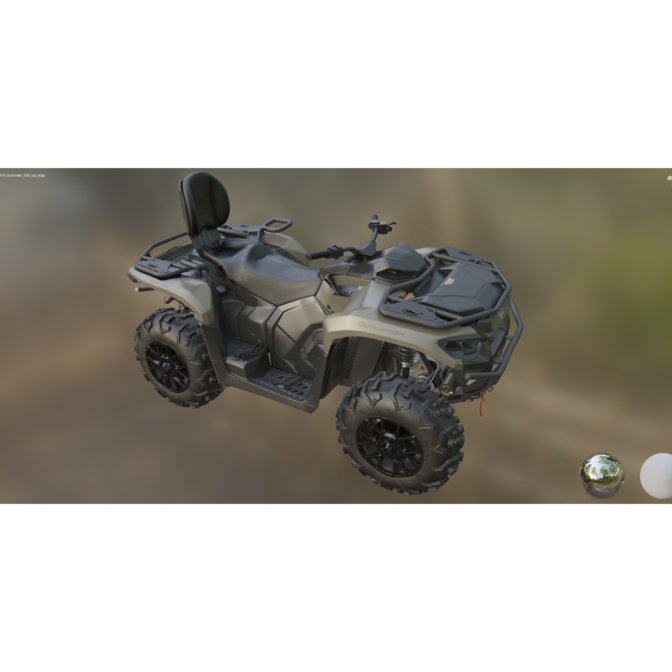 Can-Am Outlander 700 XT - Game-Ready 3D Model - View 28