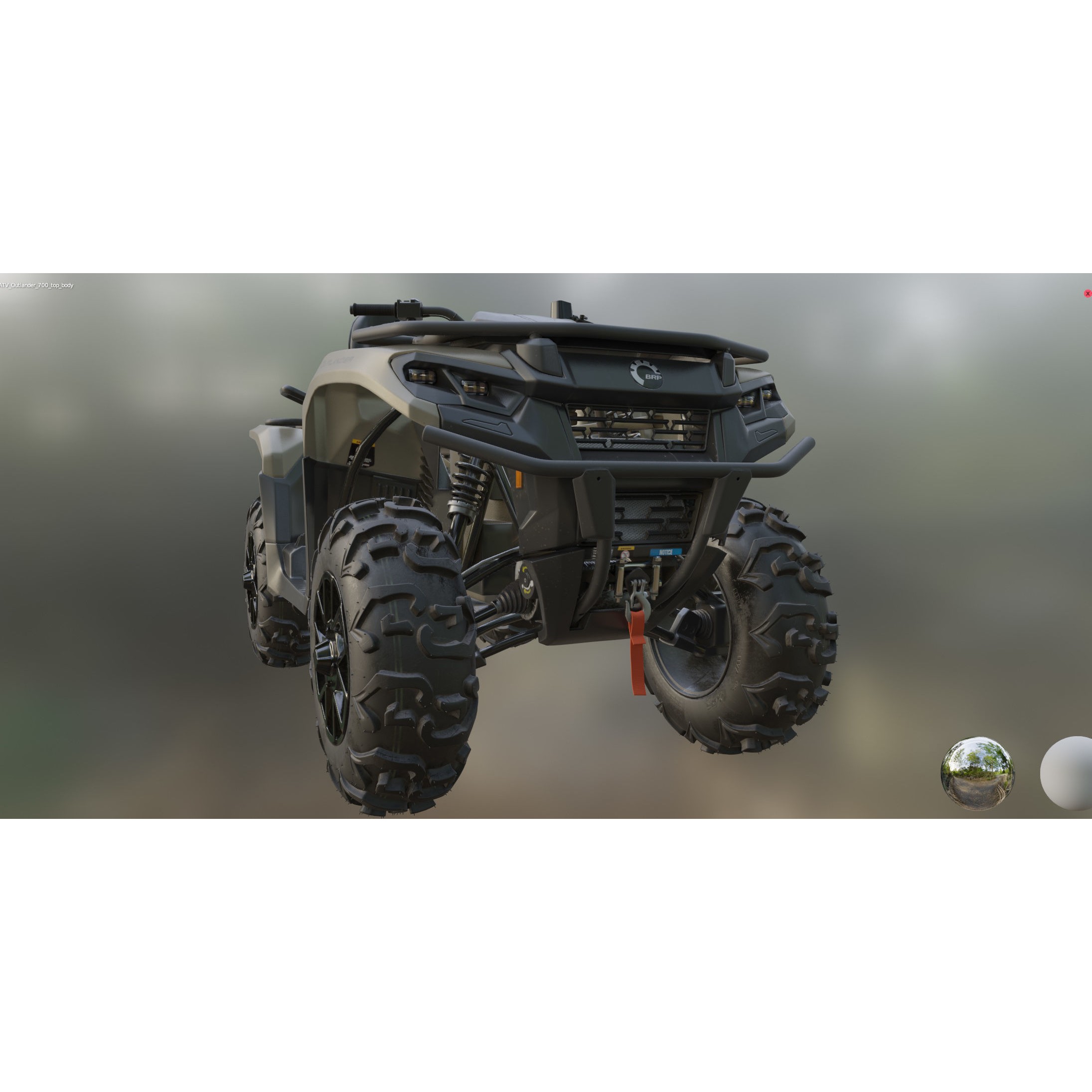 Can-Am Outlander 700 XT - Game-Ready 3D Model - View 29