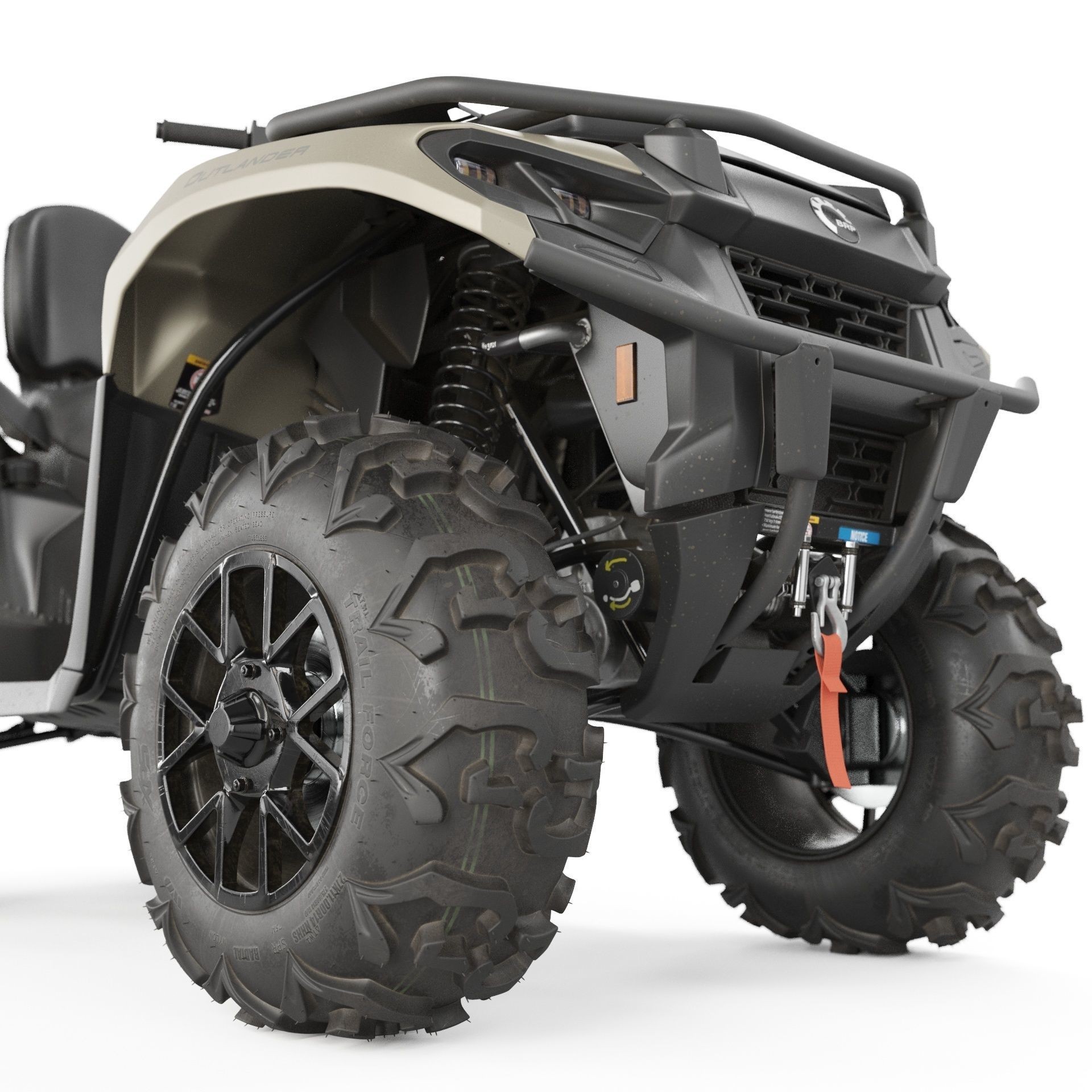 Can-Am Outlander 700 XT - Game-Ready 3D Model - View 3