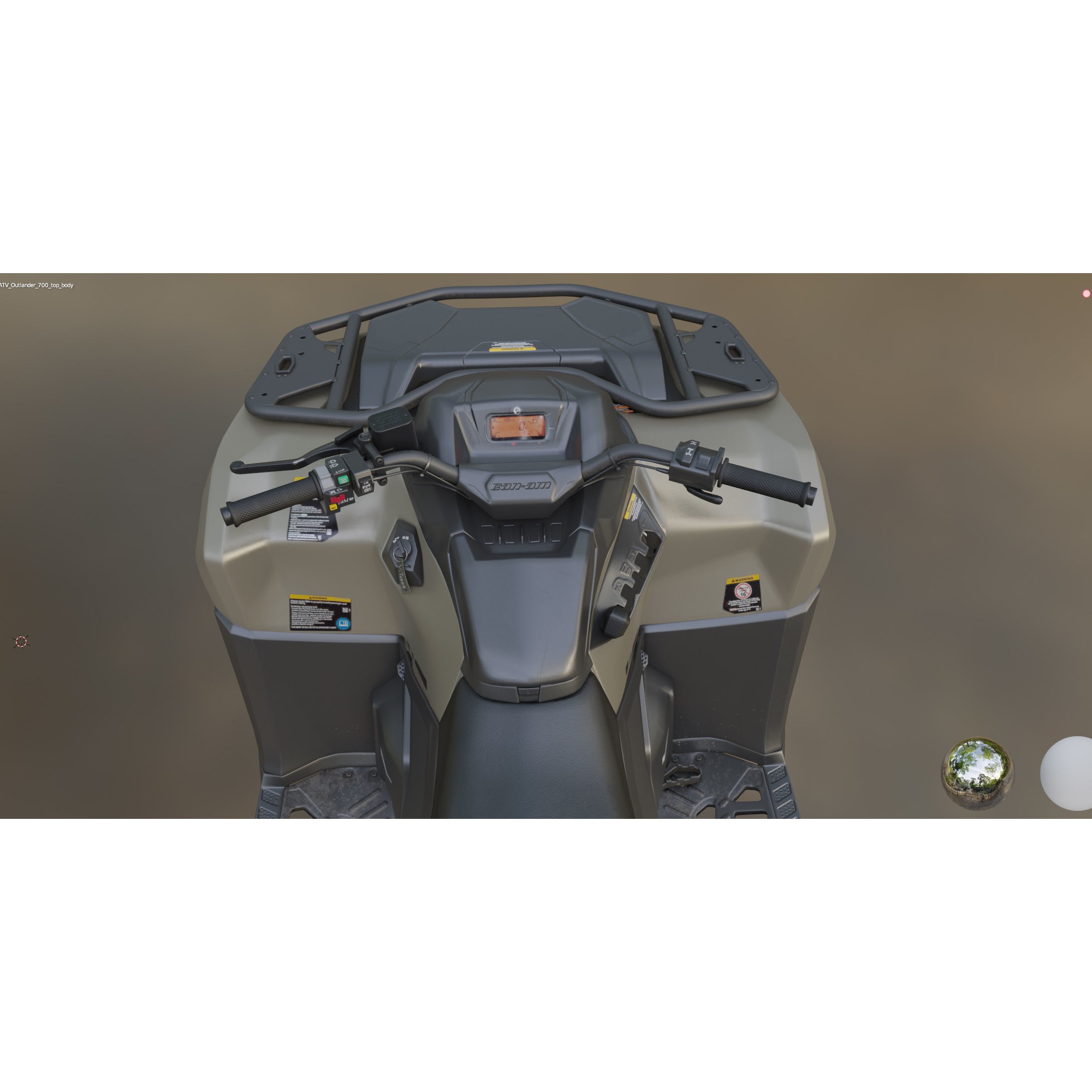 Can-Am Outlander 700 XT - Game-Ready 3D Model - View 30