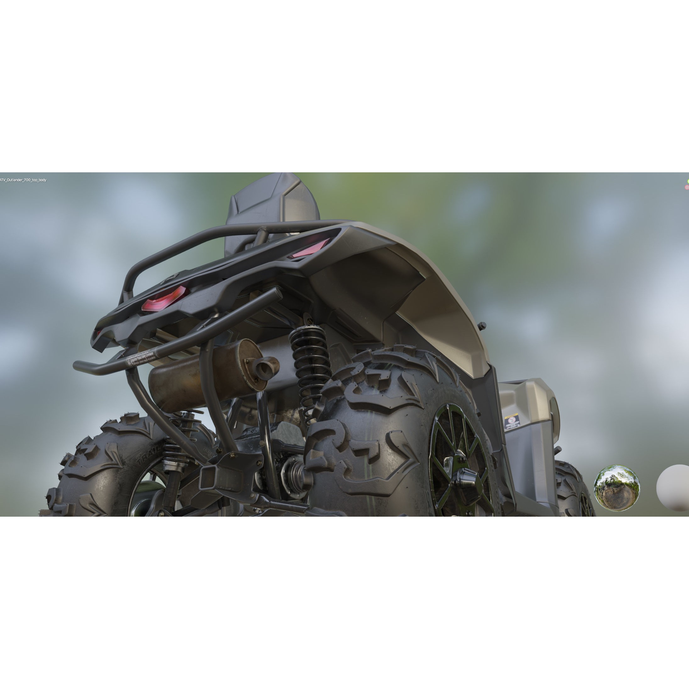 Can-Am Outlander 700 XT - Game-Ready 3D Model - View 32