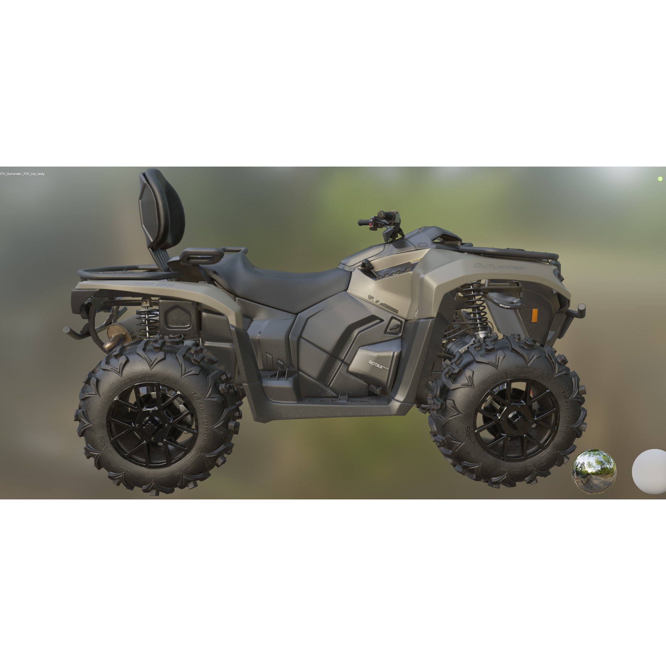 Can-Am Outlander 700 XT - Game-Ready 3D Model - View 34