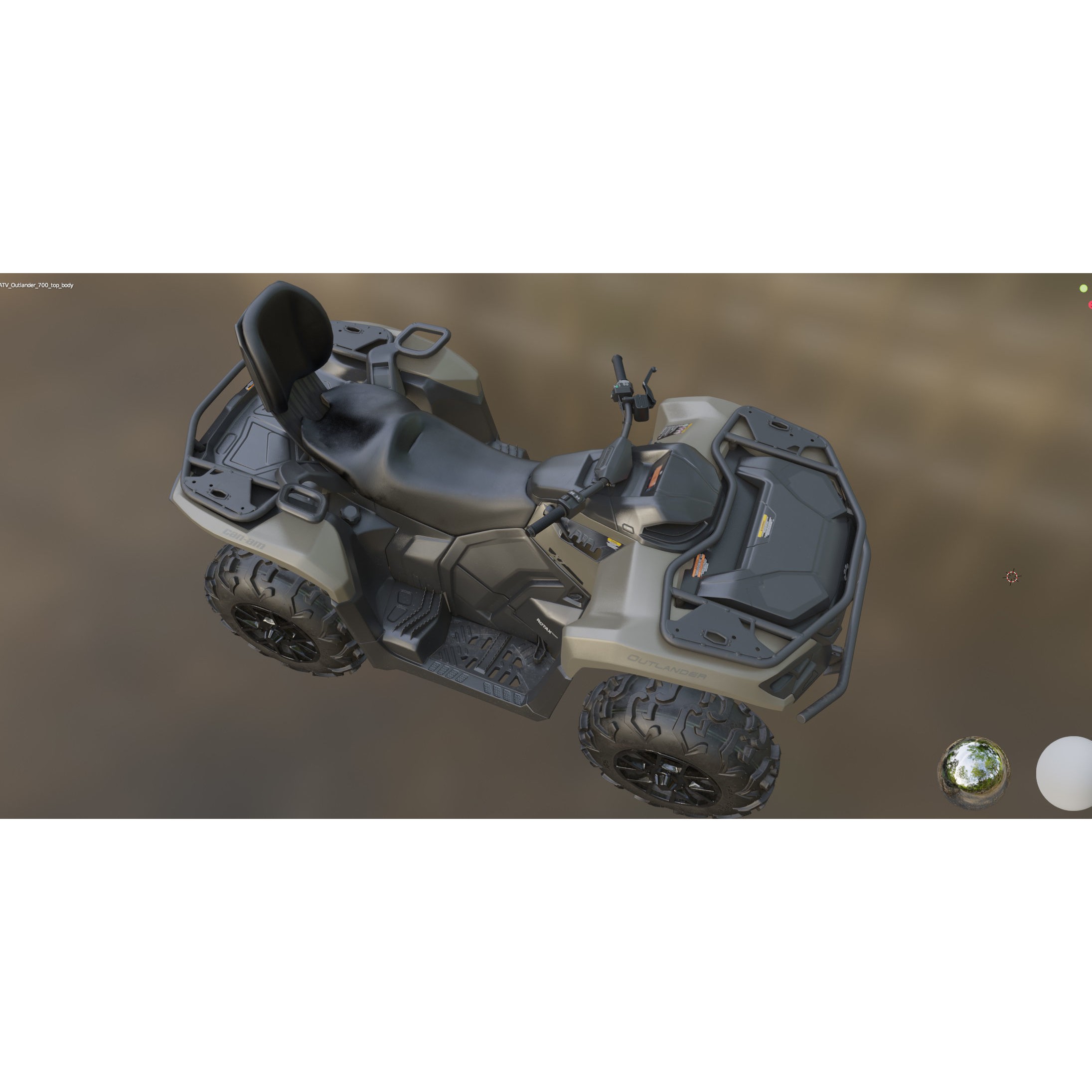 Can-Am Outlander 700 XT - Game-Ready 3D Model - View 35