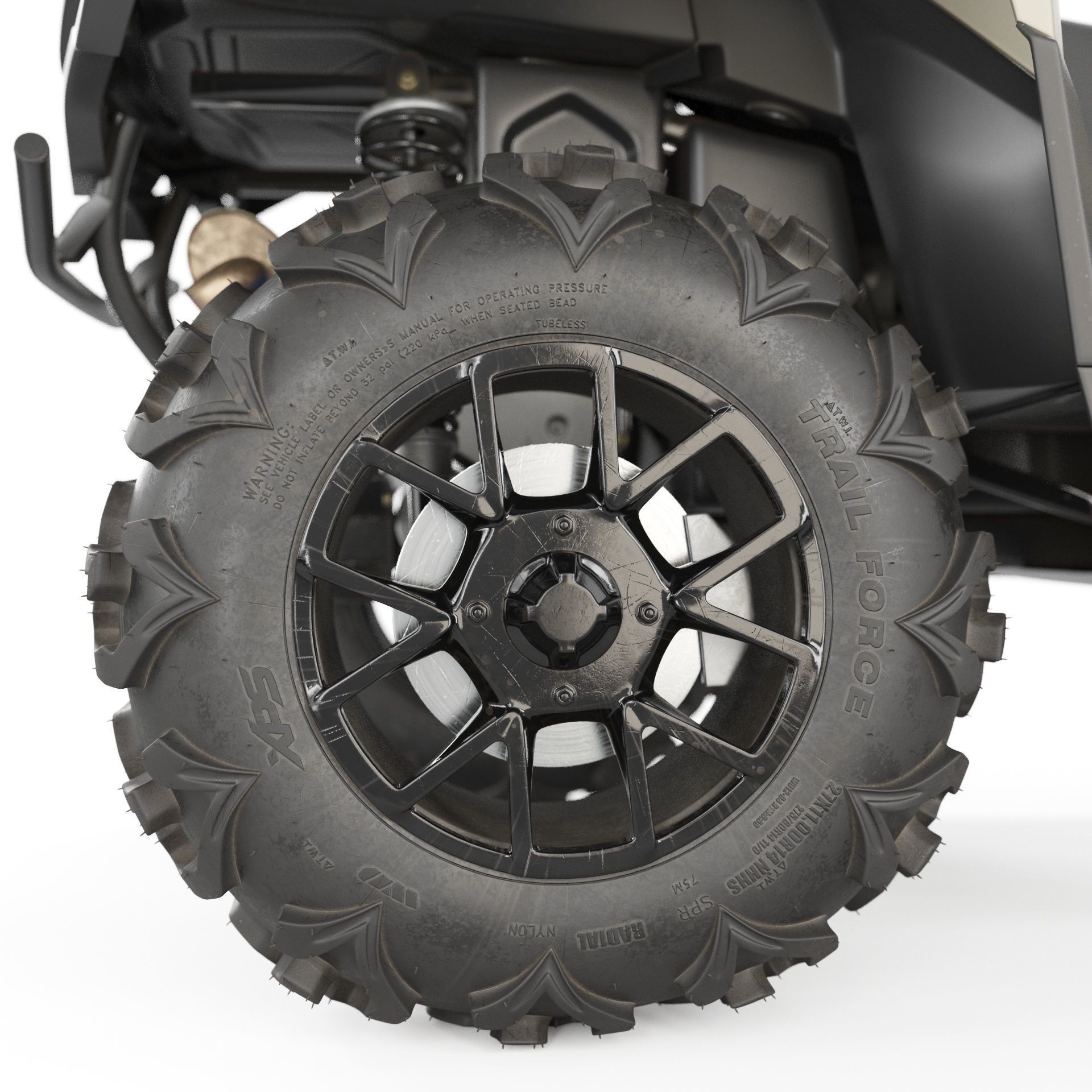 Can-Am Outlander 700 XT - Game-Ready 3D Model - View 4