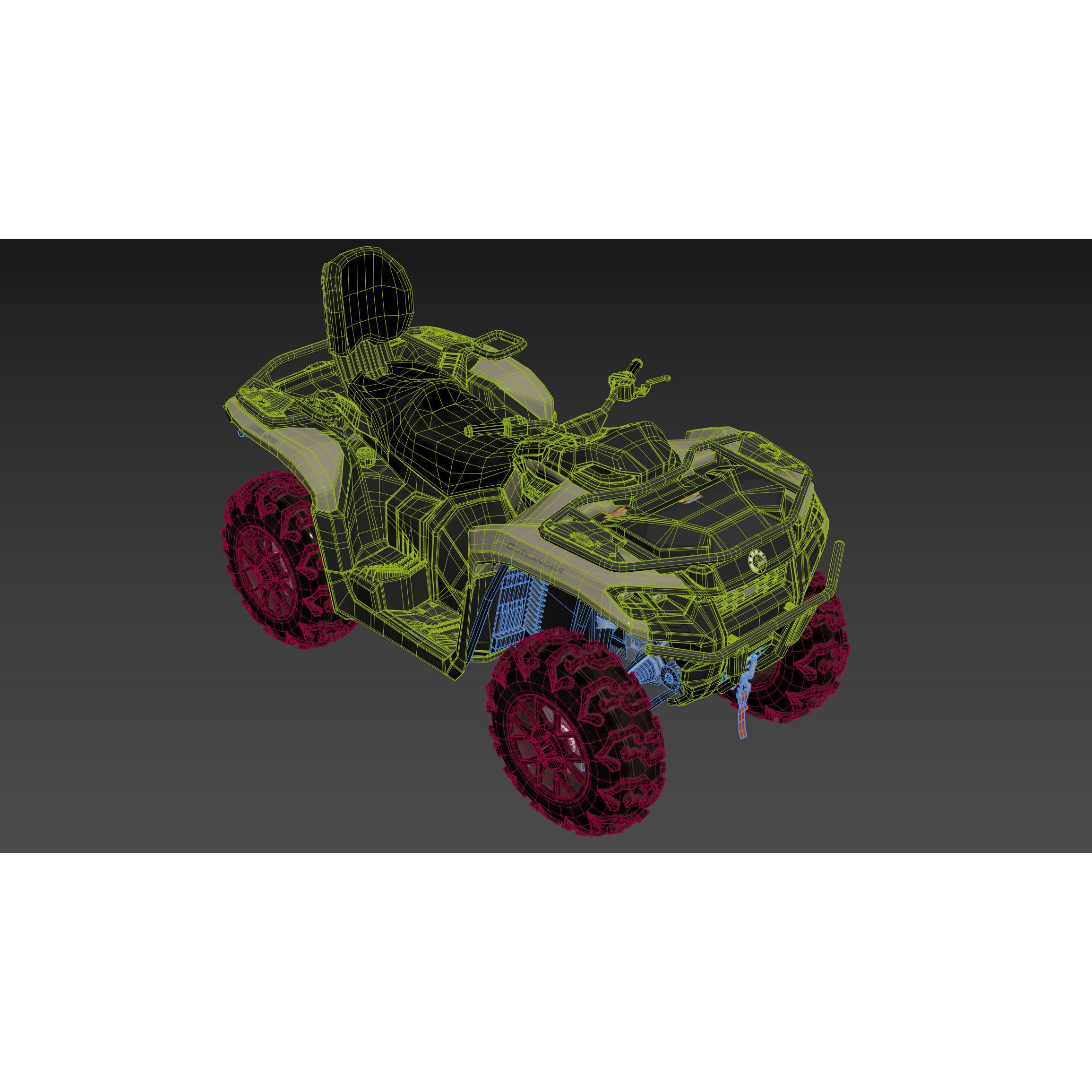 Can-Am Outlander 700 XT - Game-Ready 3D Model - View 43