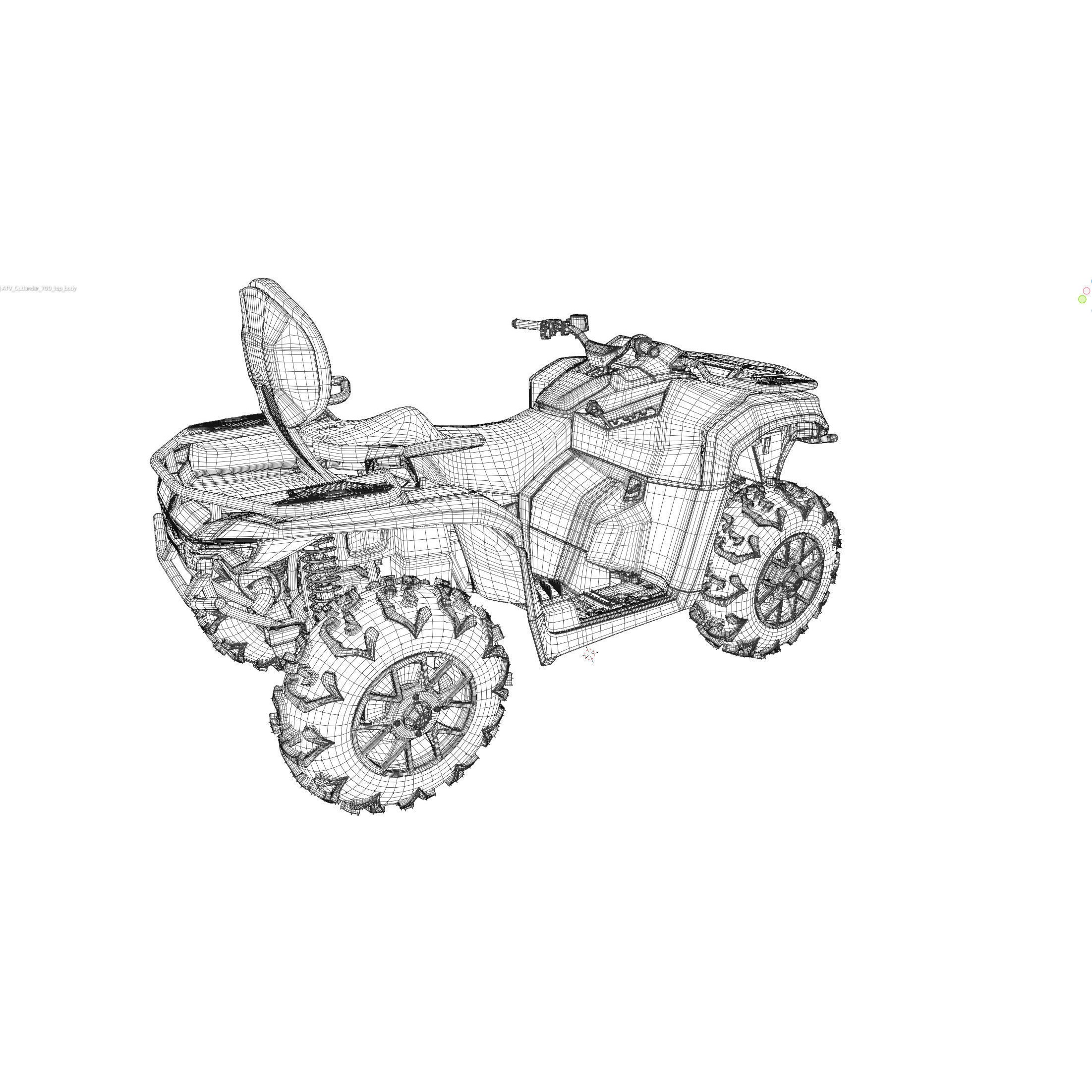 Can-Am Outlander 700 XT - Game-Ready 3D Model - View 50