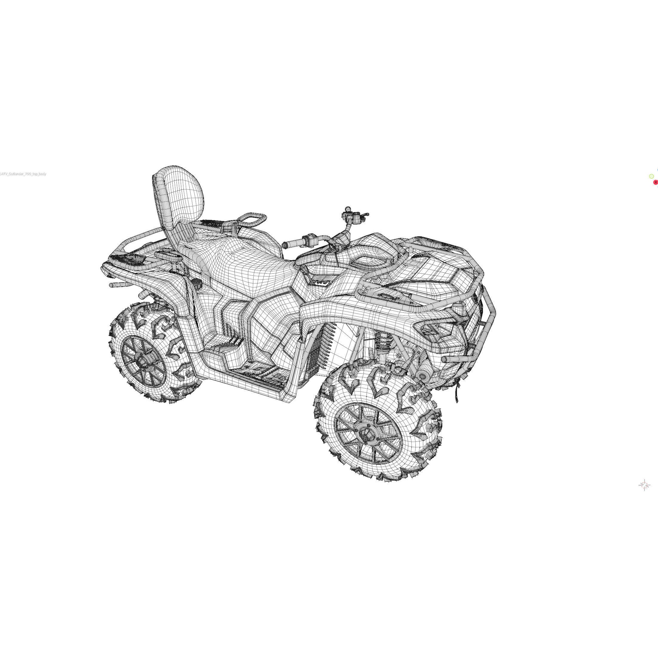 Can-Am Outlander 700 XT - Game-Ready 3D Model - View 51