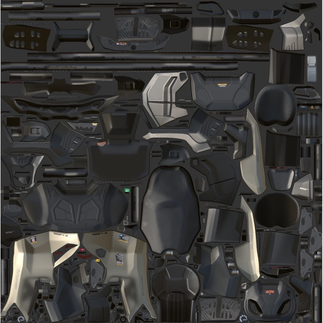 Can-Am Outlander 700 XT - Game-Ready 3D Model - View 52