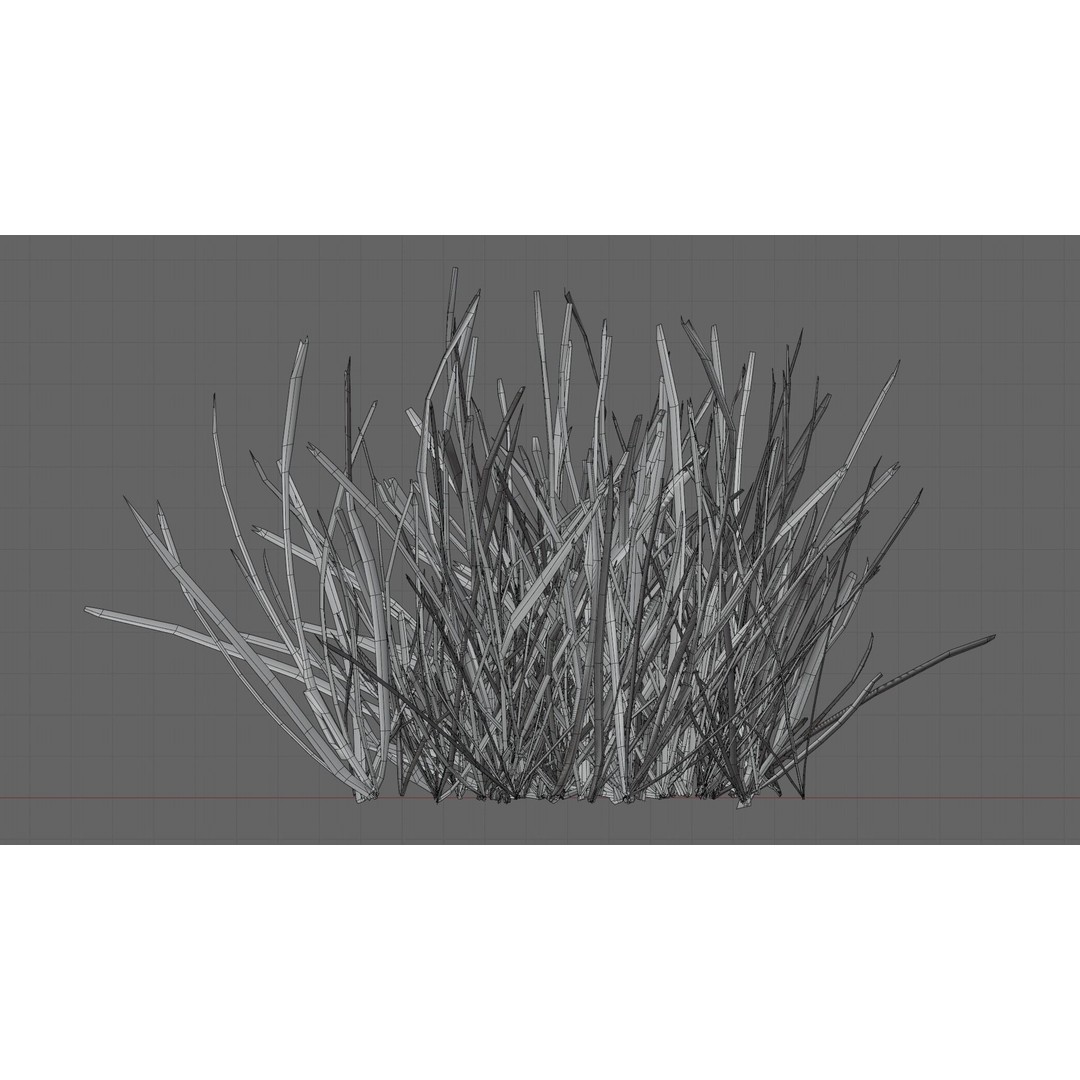 Realistic Grass 3D Model – PBR Animated Grass Patches, FBX, OBJ - View 10