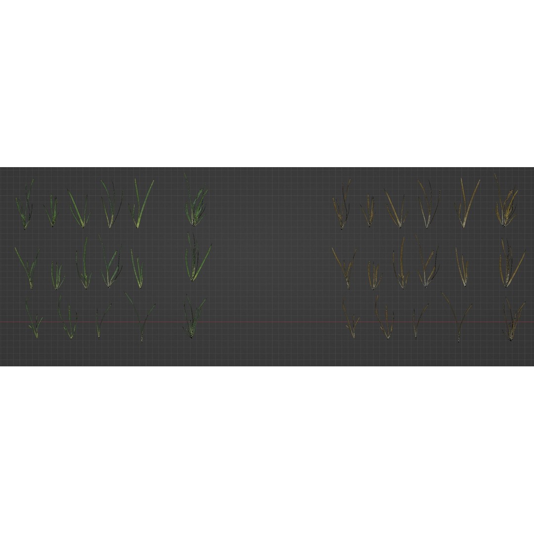 Realistic Grass 3D Model – PBR Animated Grass Patches, FBX, OBJ - View 18