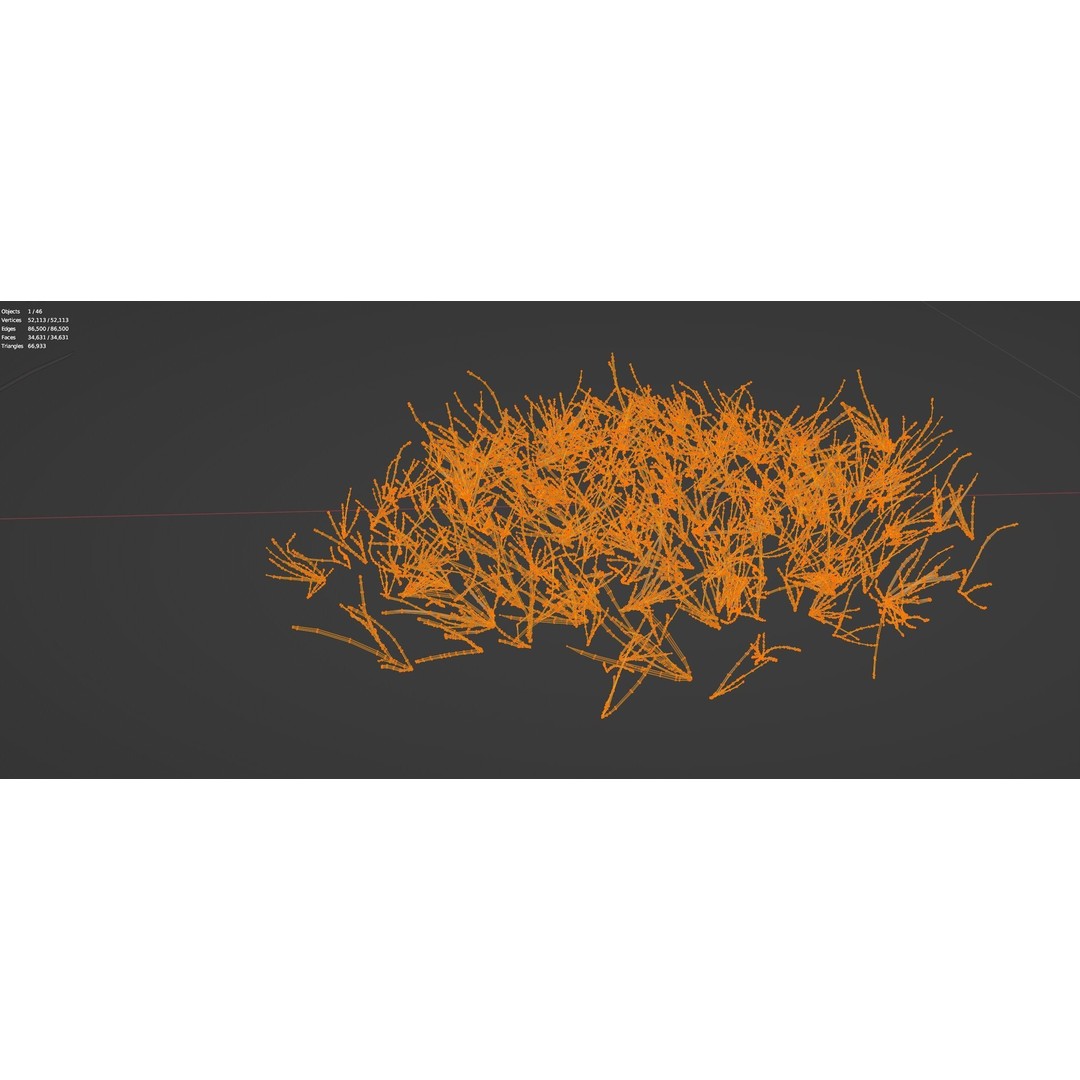 Realistic Grass 3D Model – PBR Animated Grass Patches, FBX, OBJ - View 21