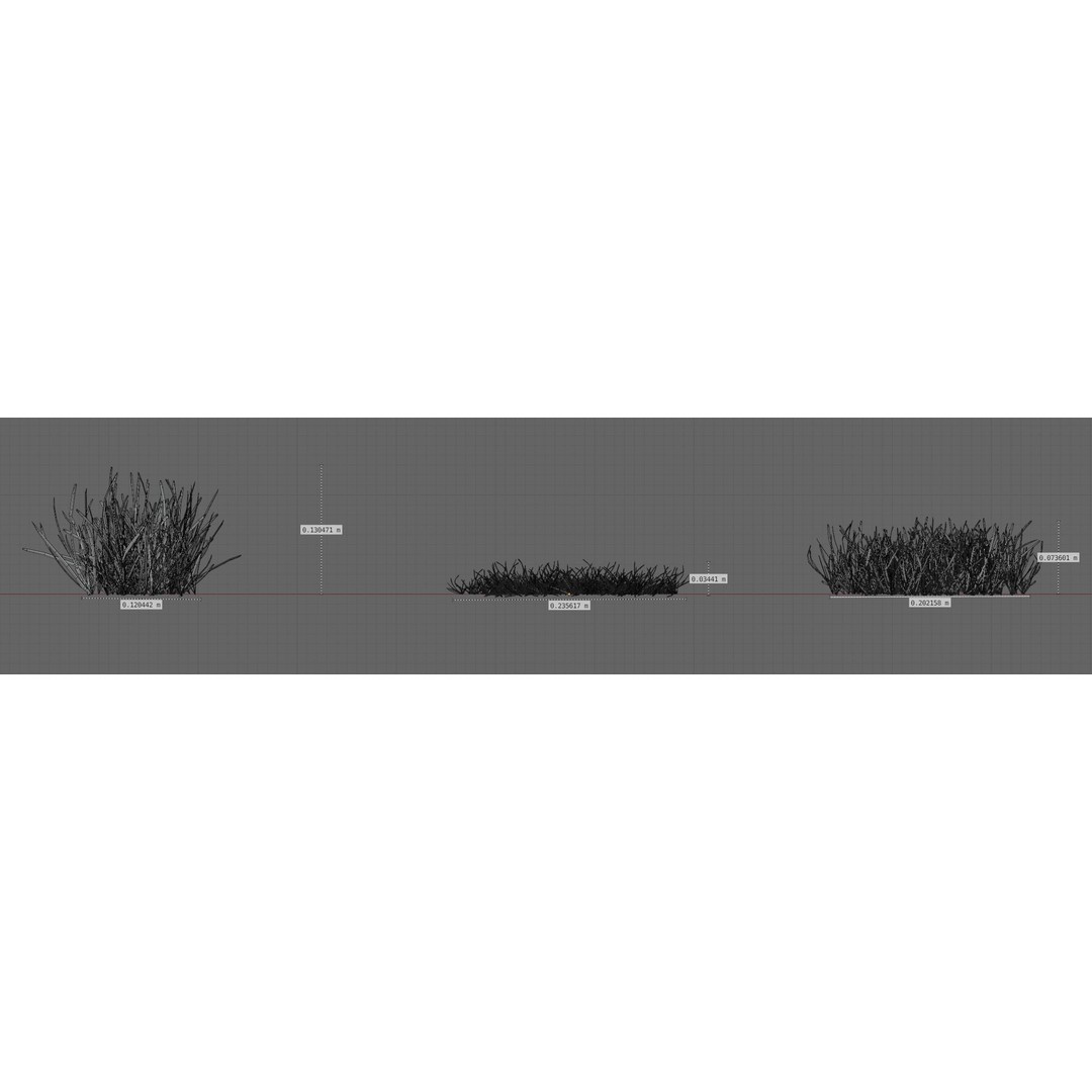 Realistic Grass 3D Model – PBR Animated Grass Patches, FBX, OBJ - View 8