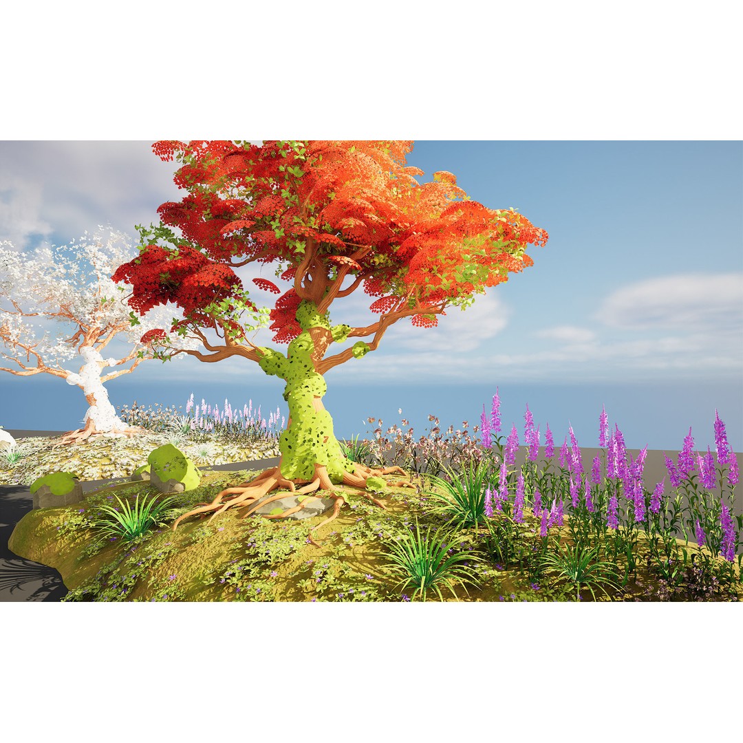 Royal Poinciana Tree 3D Model – High Poly Animated Asset, FBX - View 10