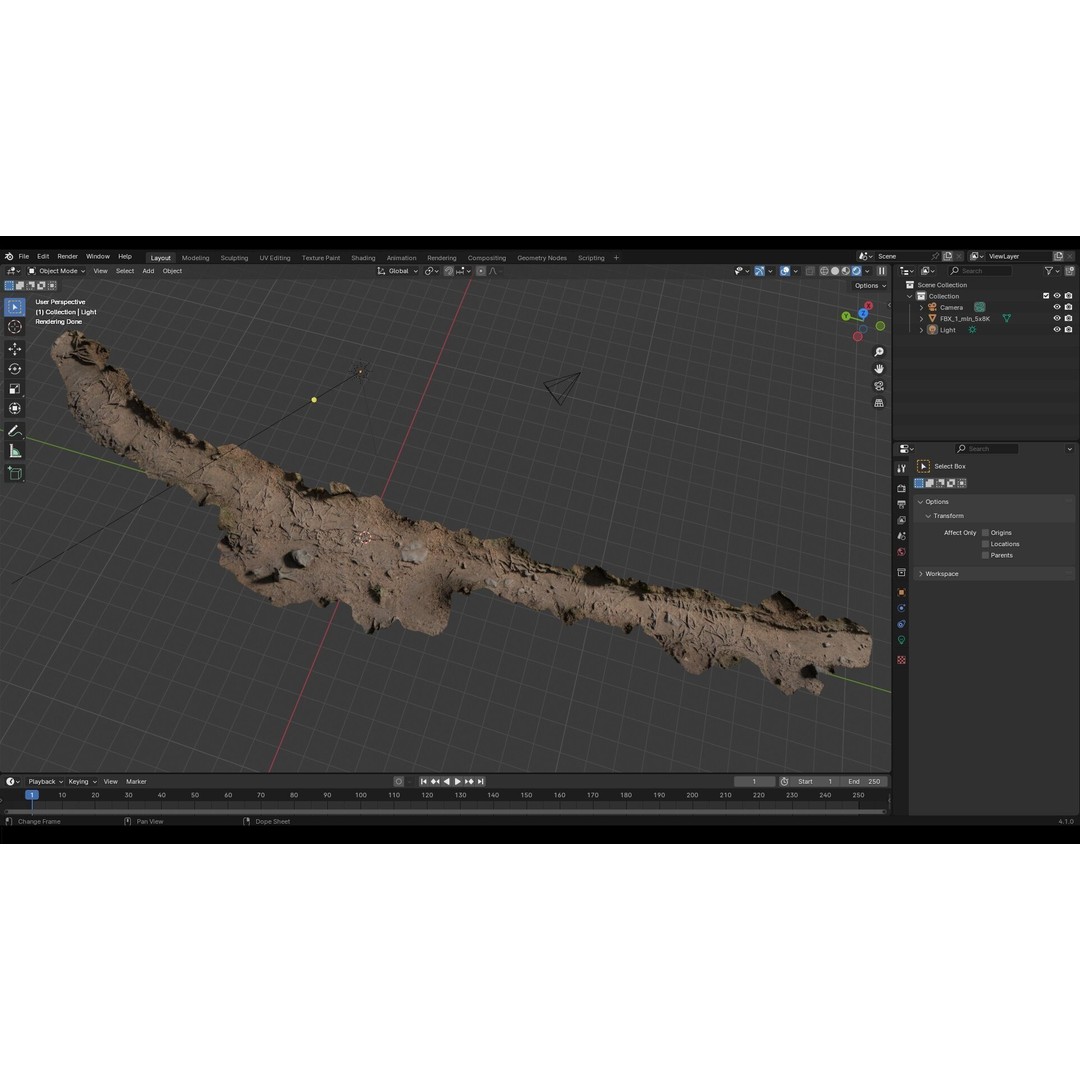 Forest Path with Roots 3D Model – High Poly Scanned Terrain, FBX, OBJ