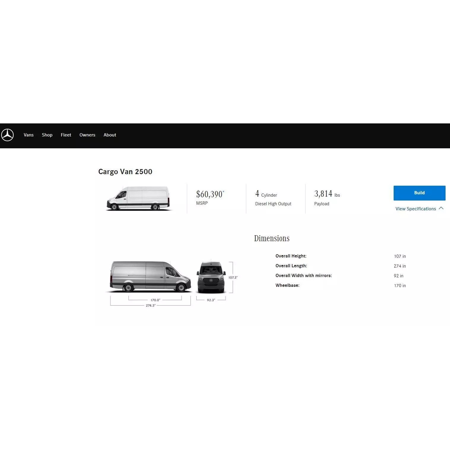 Mercedes-Benz Sprinter Long High Roof - Detailed Interior 3D Model