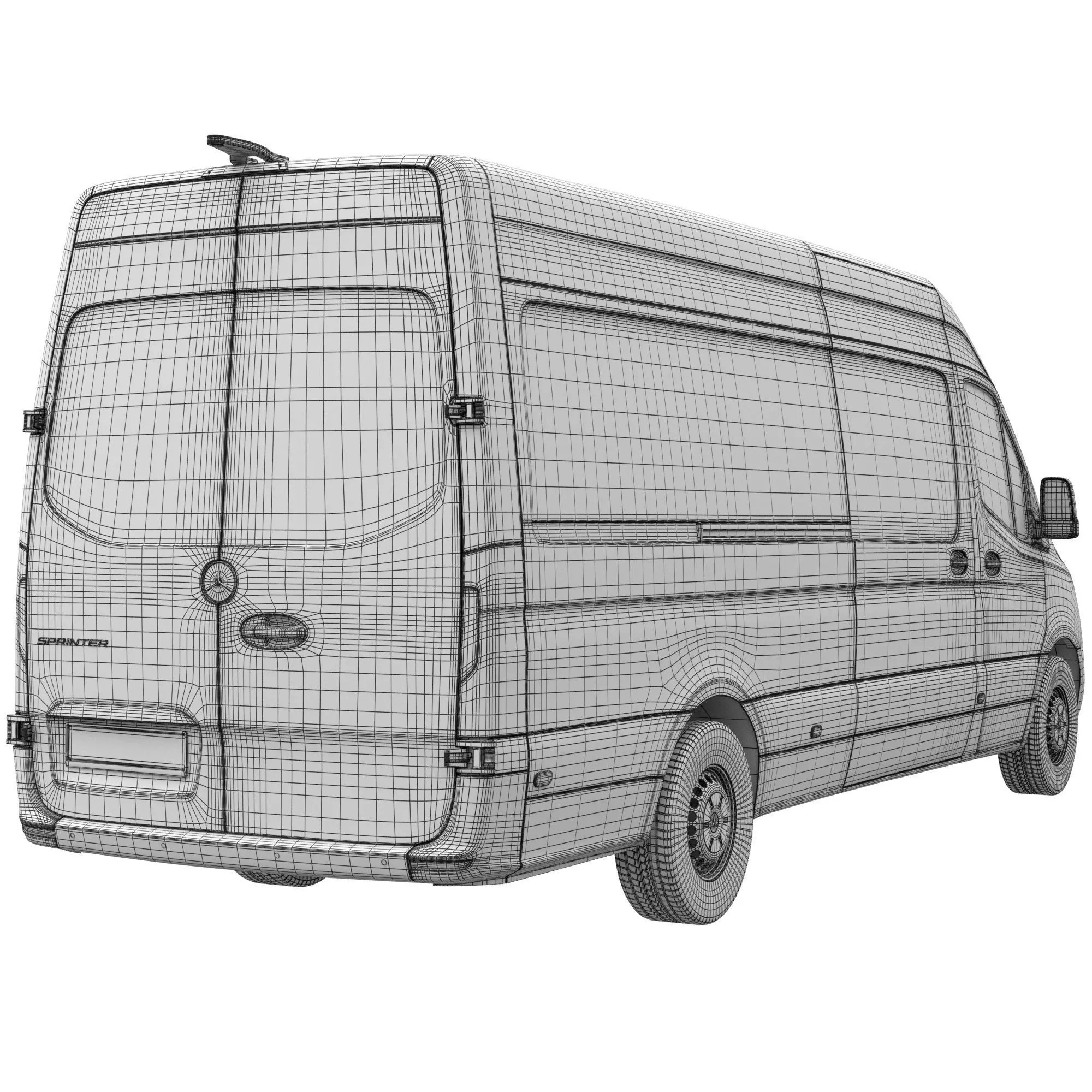 Mercedes-Benz Sprinter Long High Roof - Detailed Interior 3D Model - View 17