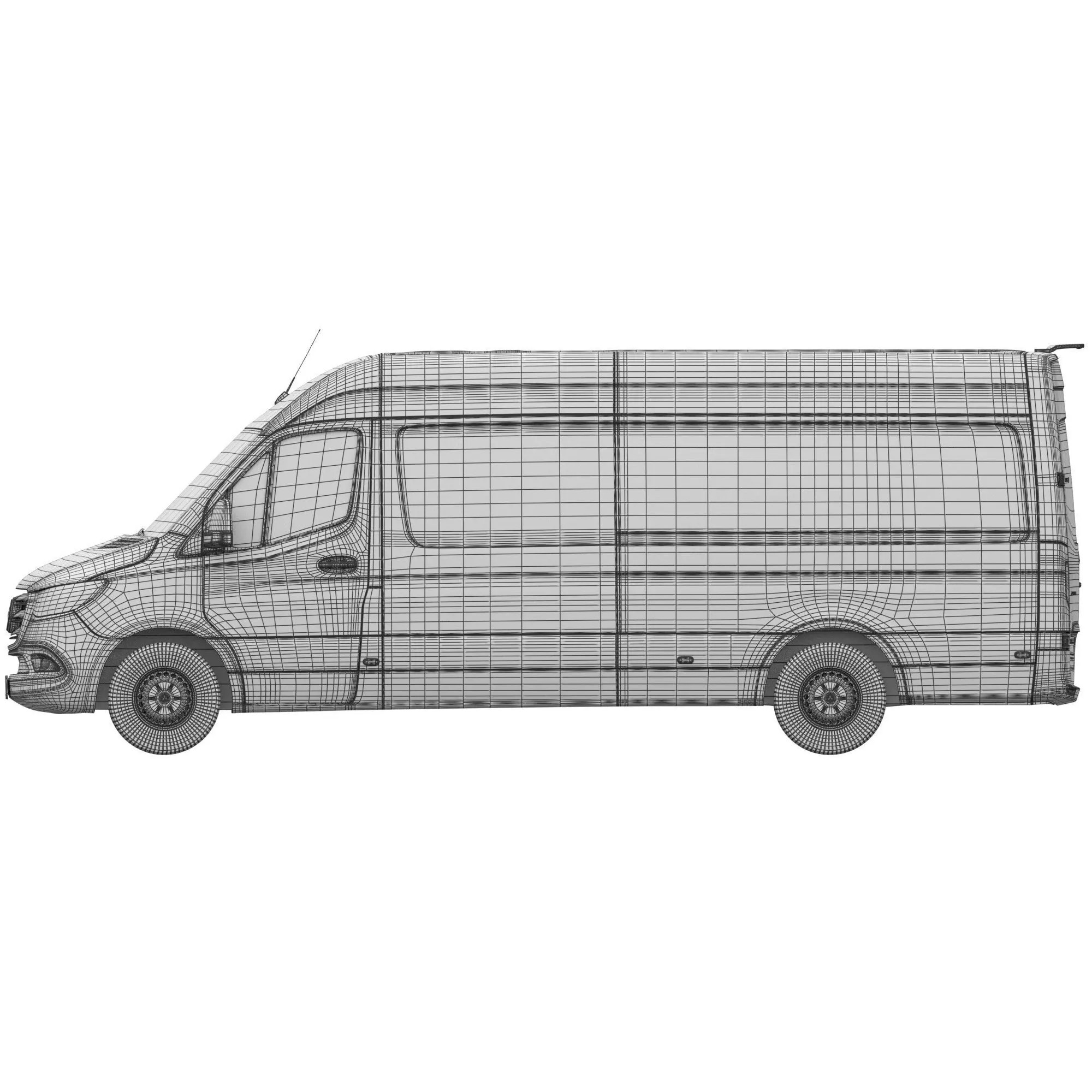 Mercedes-Benz Sprinter Long High Roof - Detailed Interior 3D Model - View 22