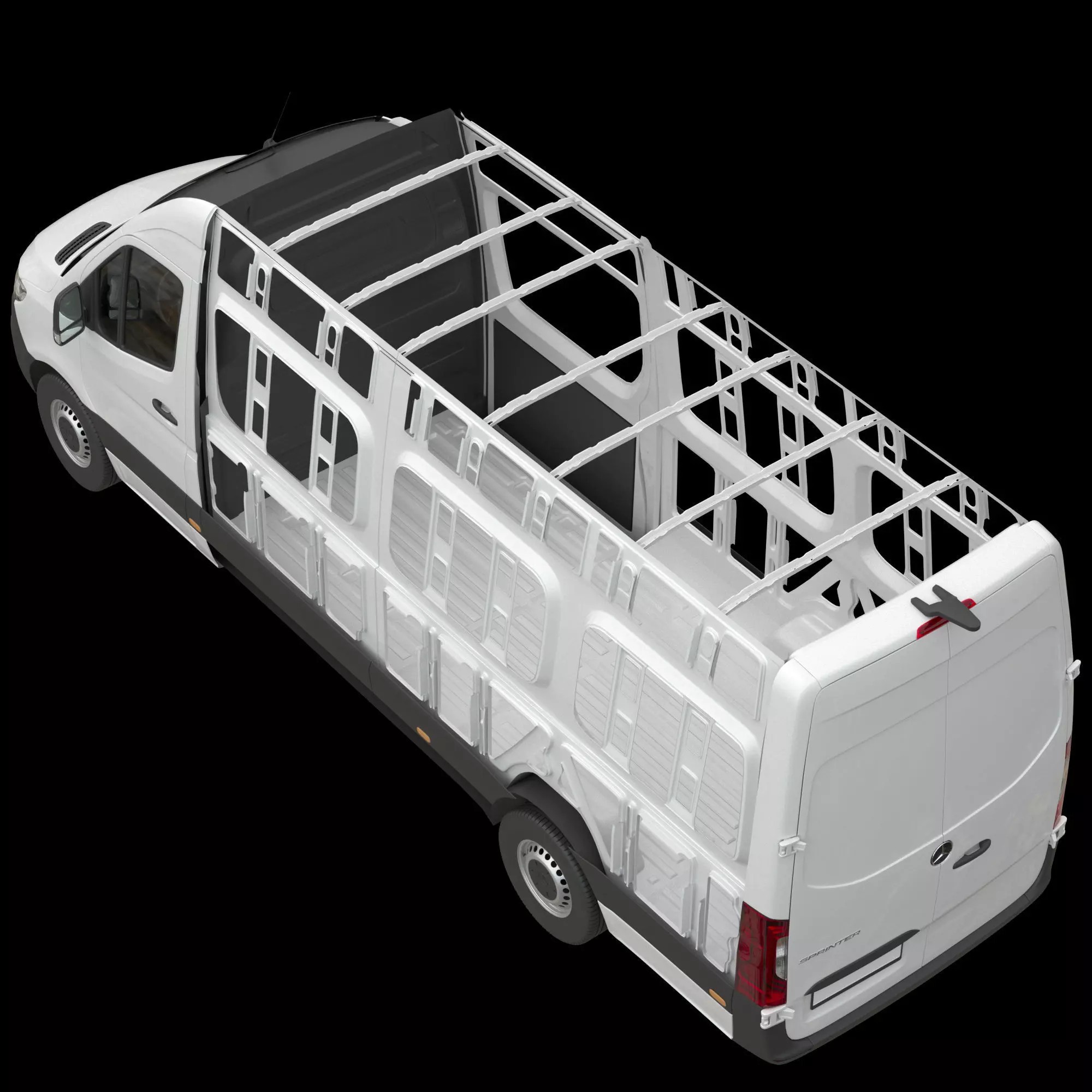 Mercedes-Benz Sprinter Long High Roof - Detailed Interior 3D Model - View 28
