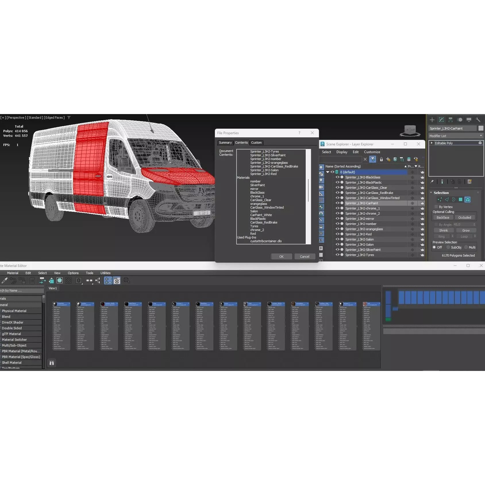 Mercedes-Benz Sprinter Long High Roof - Detailed Interior 3D Model - View 32