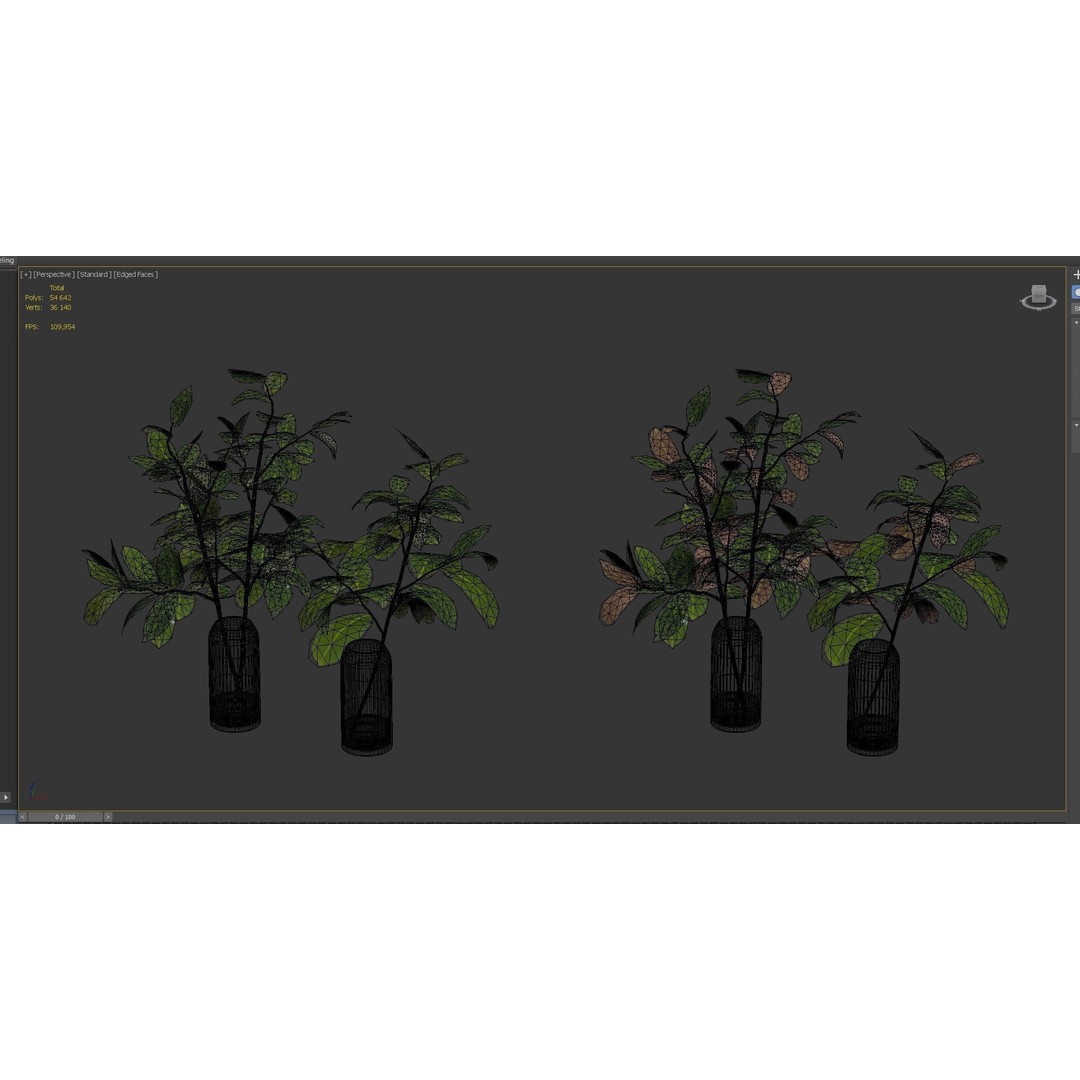 Magnolia Branch 3D Model – Decorative Plant with PBR Textures, FBX