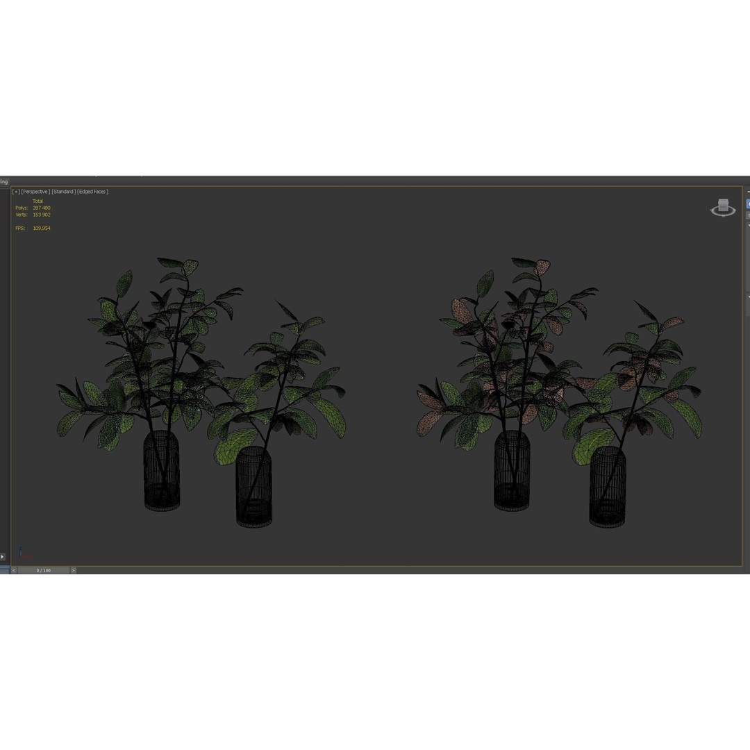 Magnolia Branch 3D Model – Decorative Plant with PBR Textures, FBX - View 10