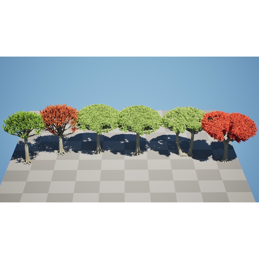 Dragon Blood Tree 3D Model – Low Poly Game Asset, PBR, FBX, Blender - View 6
