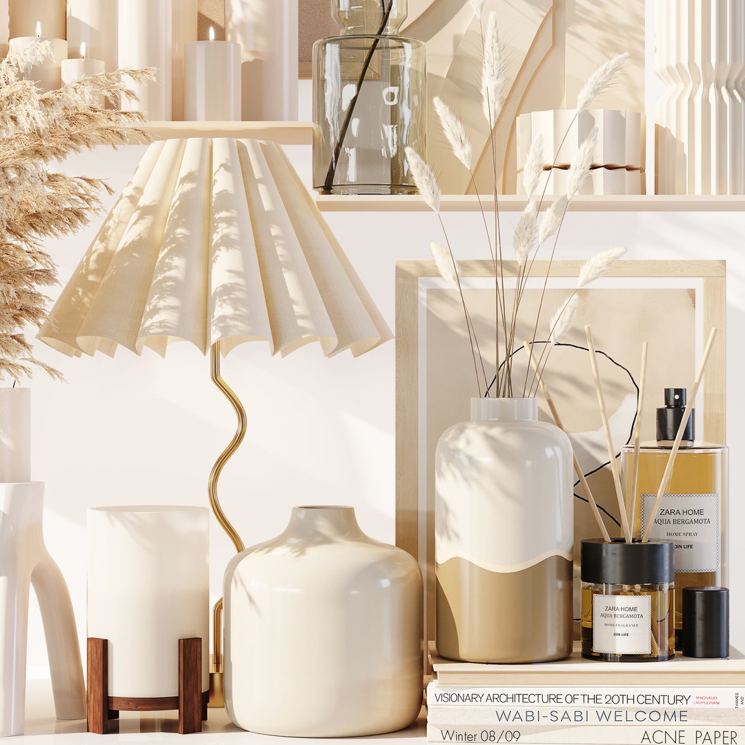 Decorative Set 132 3D Model – High Poly Architectural Decor, FBX, OBJ - View 4