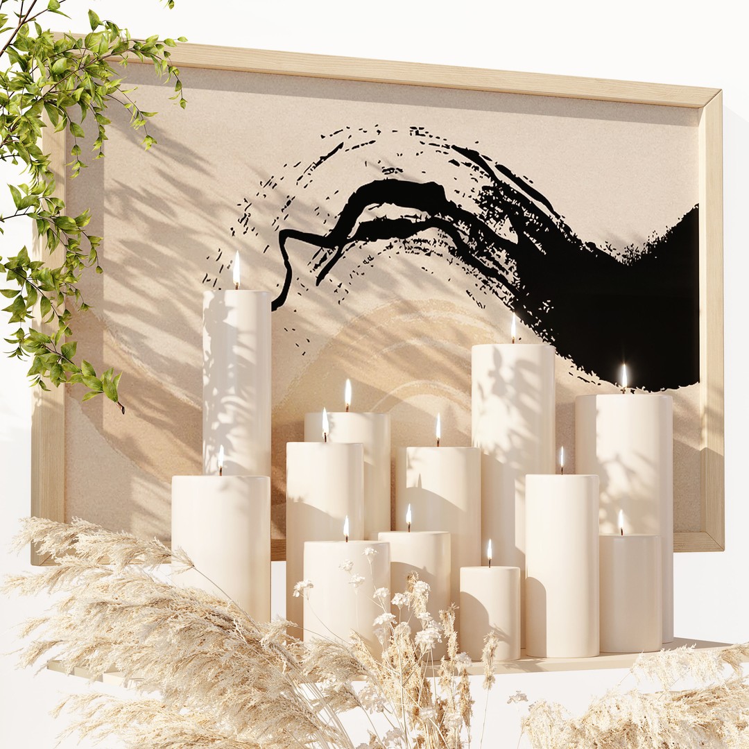 Decorative Set 132 3D Model – High Poly Architectural Decor, FBX, OBJ - View 6
