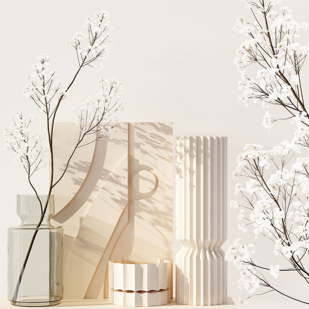 Decorative Set 132 3D Model – High Poly Architectural Decor, FBX, OBJ - View 7