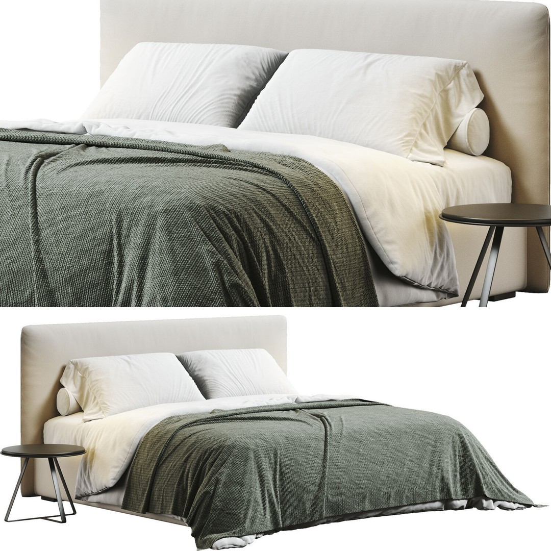 Bed Collection 3D Model – Modern Bedroom Furniture Set, FBX & OBJ