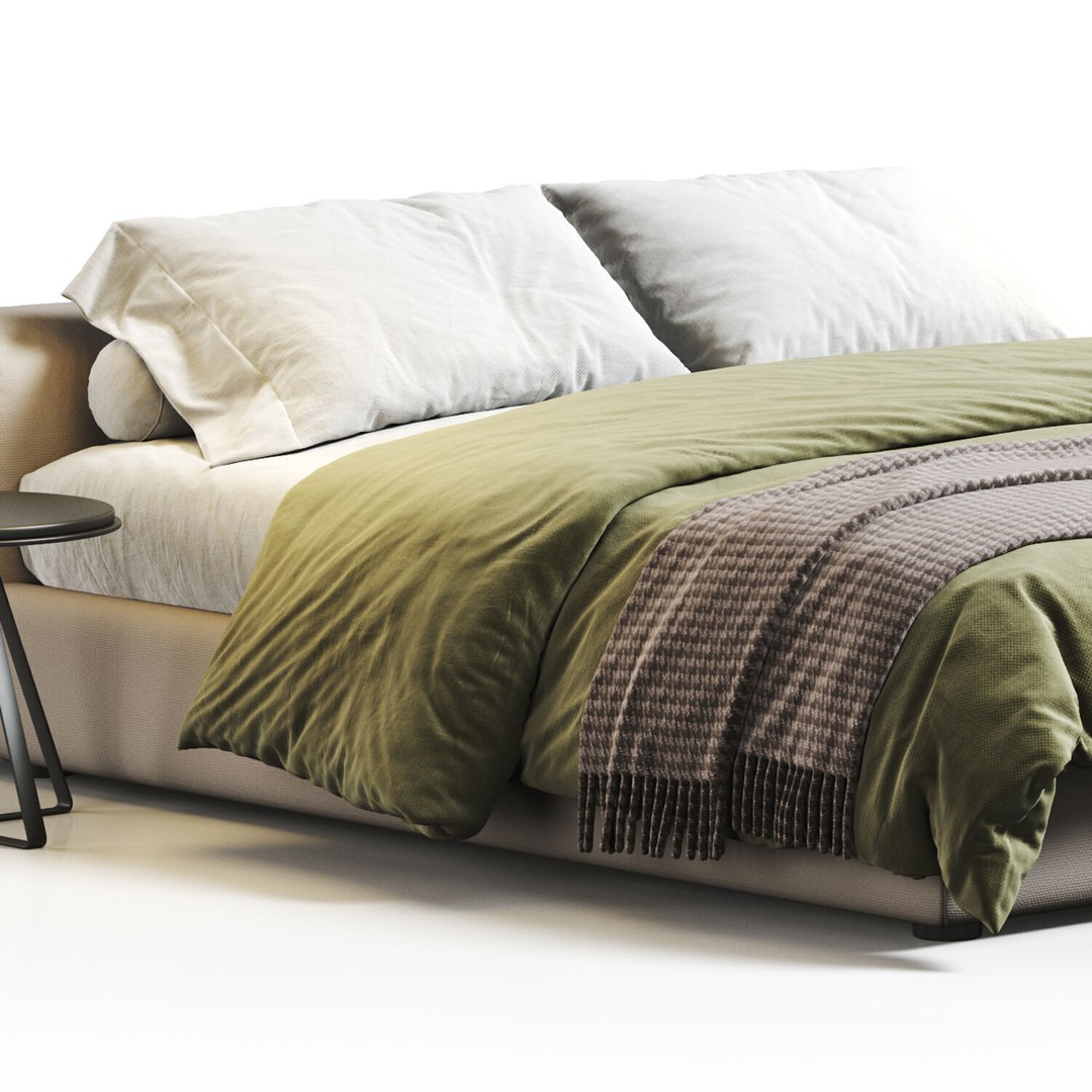Bed Collection 3D Model – Modern Bedroom Furniture Set, FBX & OBJ - View 10
