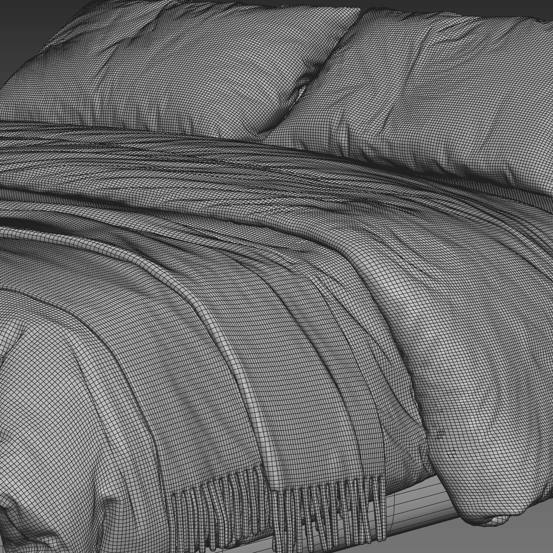 Bed Collection 3D Model – Modern Bedroom Furniture Set, FBX & OBJ - View 11