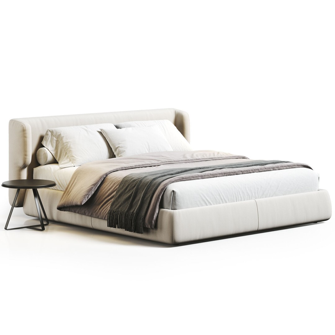 Bed Collection 3D Model – Modern Bedroom Furniture Set, FBX & OBJ - View 13