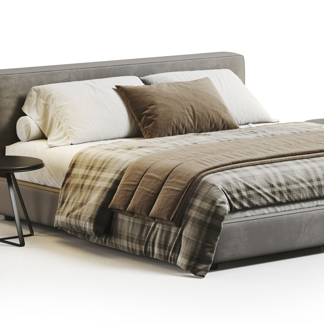 Bed Collection 3D Model – Modern Bedroom Furniture Set, FBX & OBJ - View 18