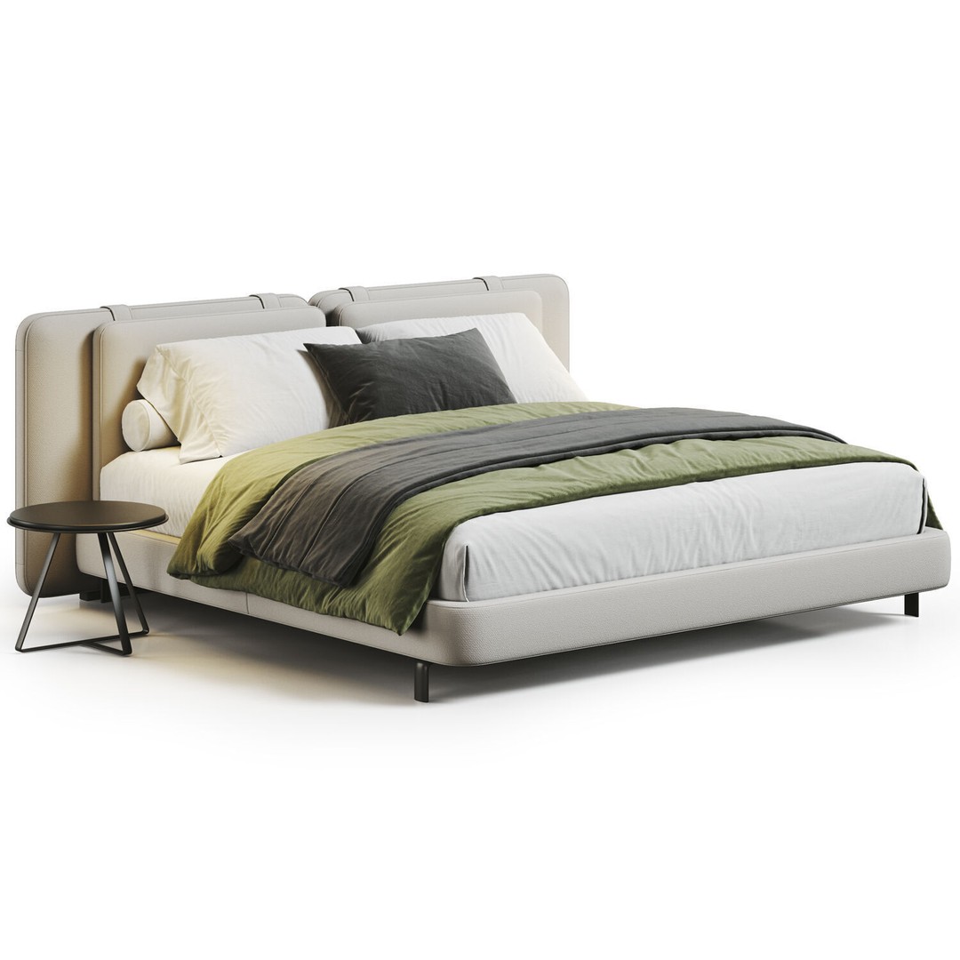 Bed Collection 3D Model – Modern Bedroom Furniture Set, FBX & OBJ - View 26
