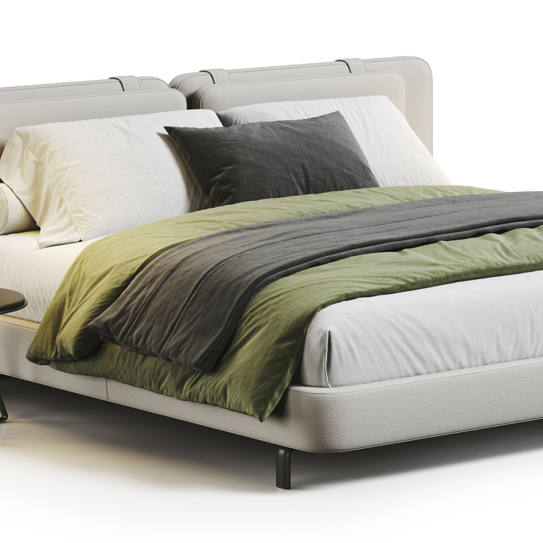 Bed Collection 3D Model – Modern Bedroom Furniture Set, FBX & OBJ - View 27