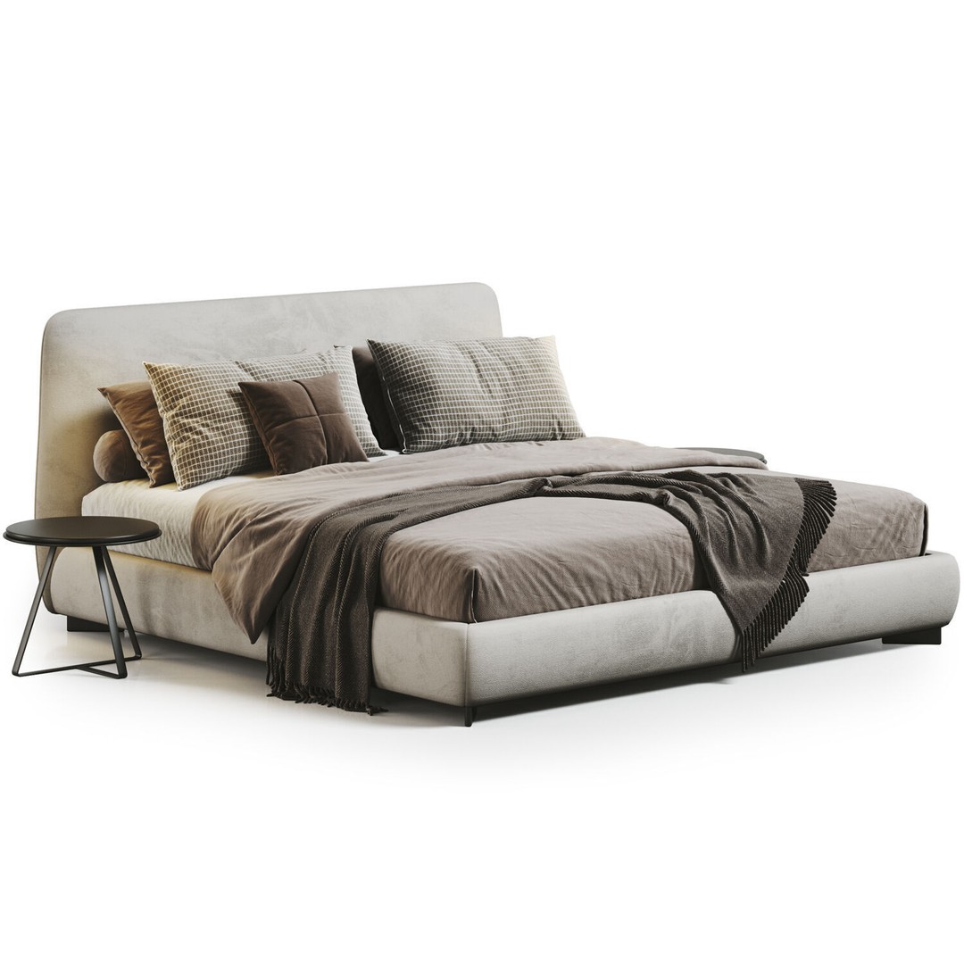 Bed Collection 3D Model – Modern Bedroom Furniture Set, FBX & OBJ - View 30