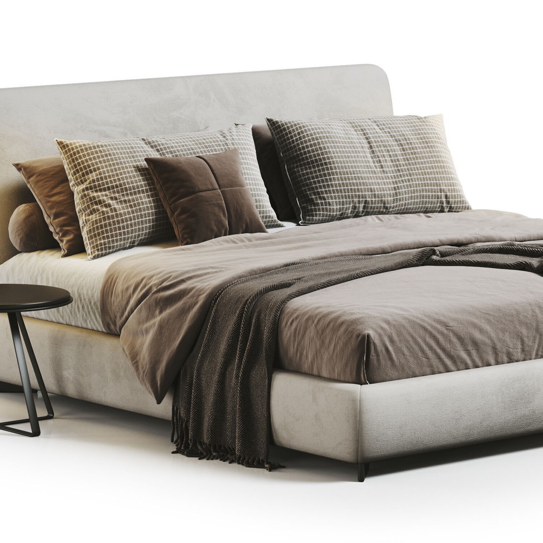 Bed Collection 3D Model – Modern Bedroom Furniture Set, FBX & OBJ - View 31