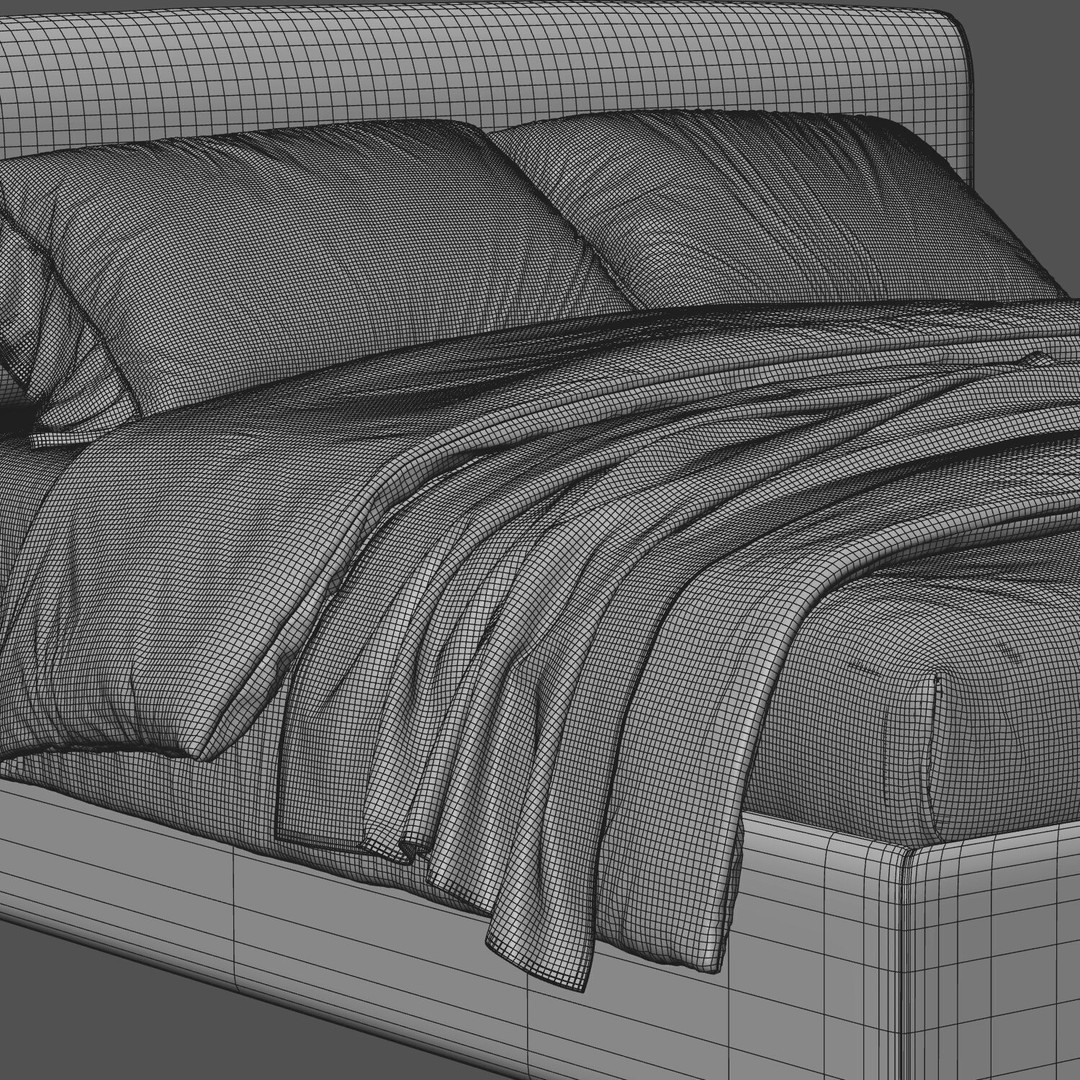 Bed Collection 3D Model – Modern Bedroom Furniture Set, FBX & OBJ - View 41