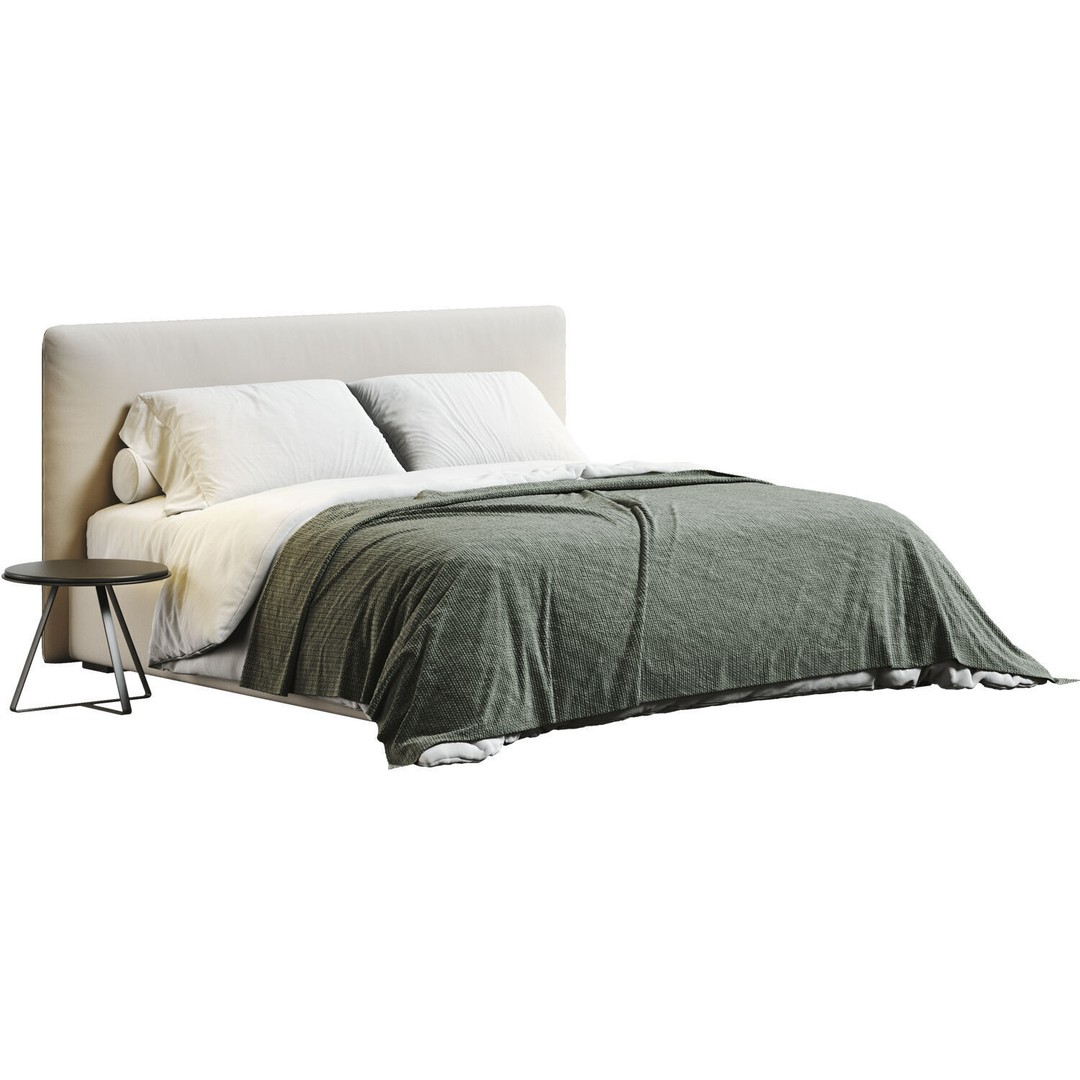 Bed Collection 3D Model – Modern Bedroom Furniture Set, FBX & OBJ - View 5