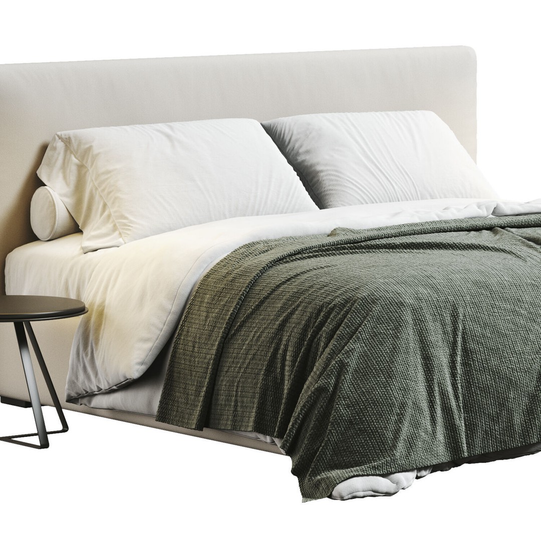 Bed Collection 3D Model – Modern Bedroom Furniture Set, FBX & OBJ - View 6