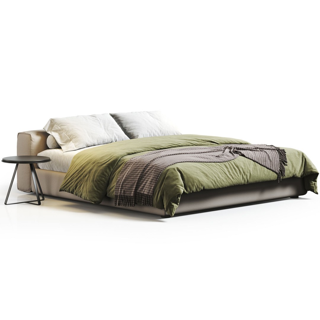 Bed Collection 3D Model – Modern Bedroom Furniture Set, FBX & OBJ - View 9