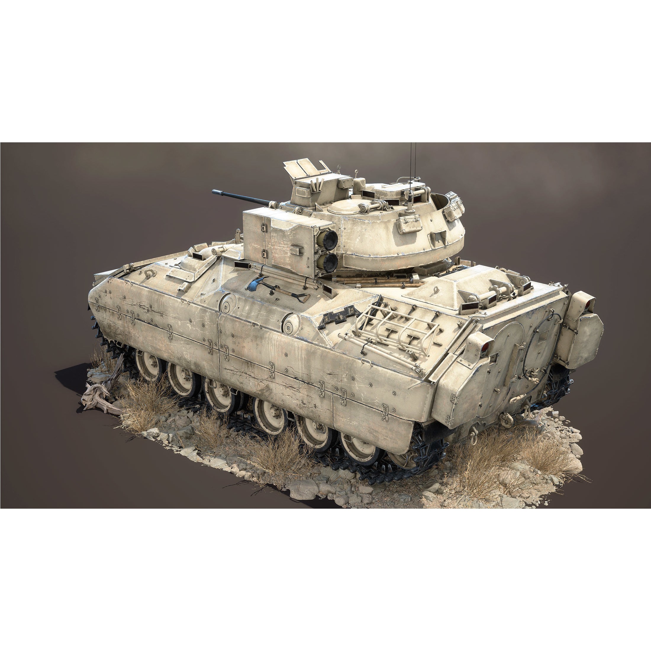 M2 Bradley - Low-Poly Game-Ready 3D Model - View 10