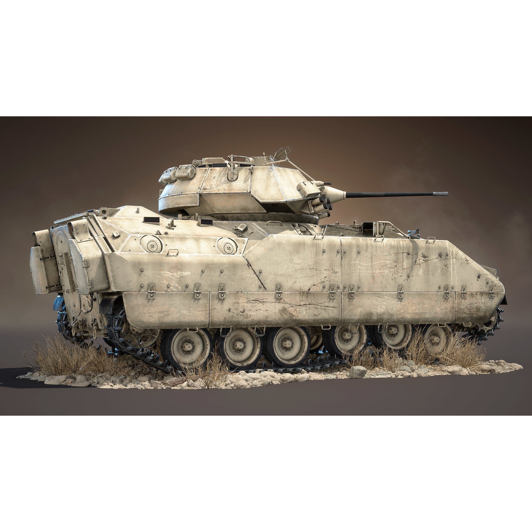 M2 Bradley - Low-Poly Game-Ready 3D Model - View 11